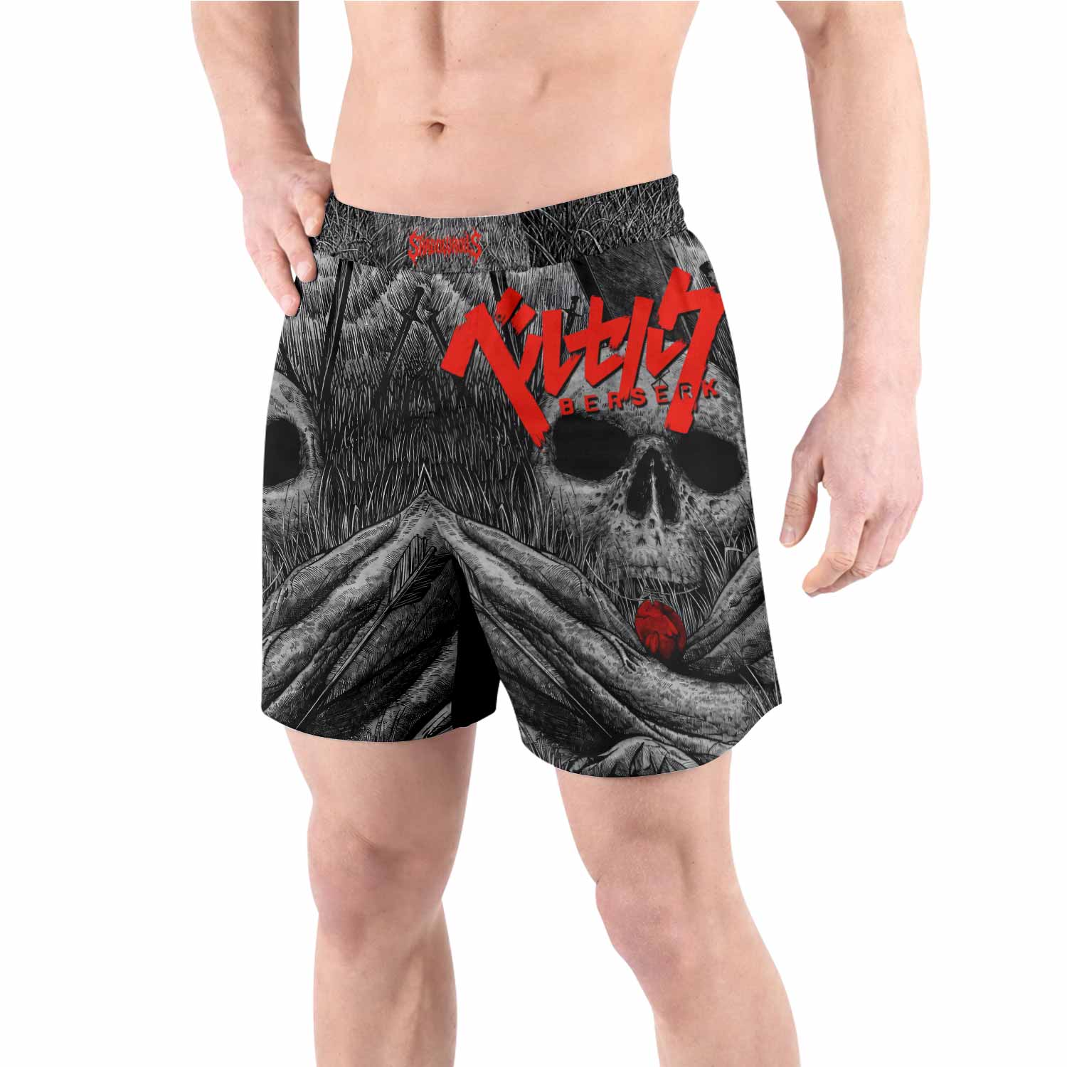 Berserk Eclipse Grappling Shorts - front view lifestyle