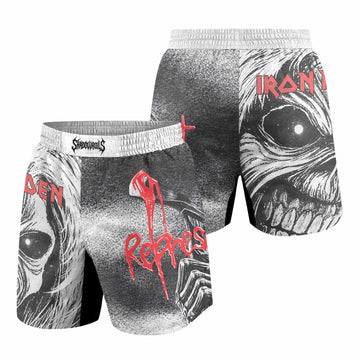Iron Maiden Killers Grappling Shorts - front and back view