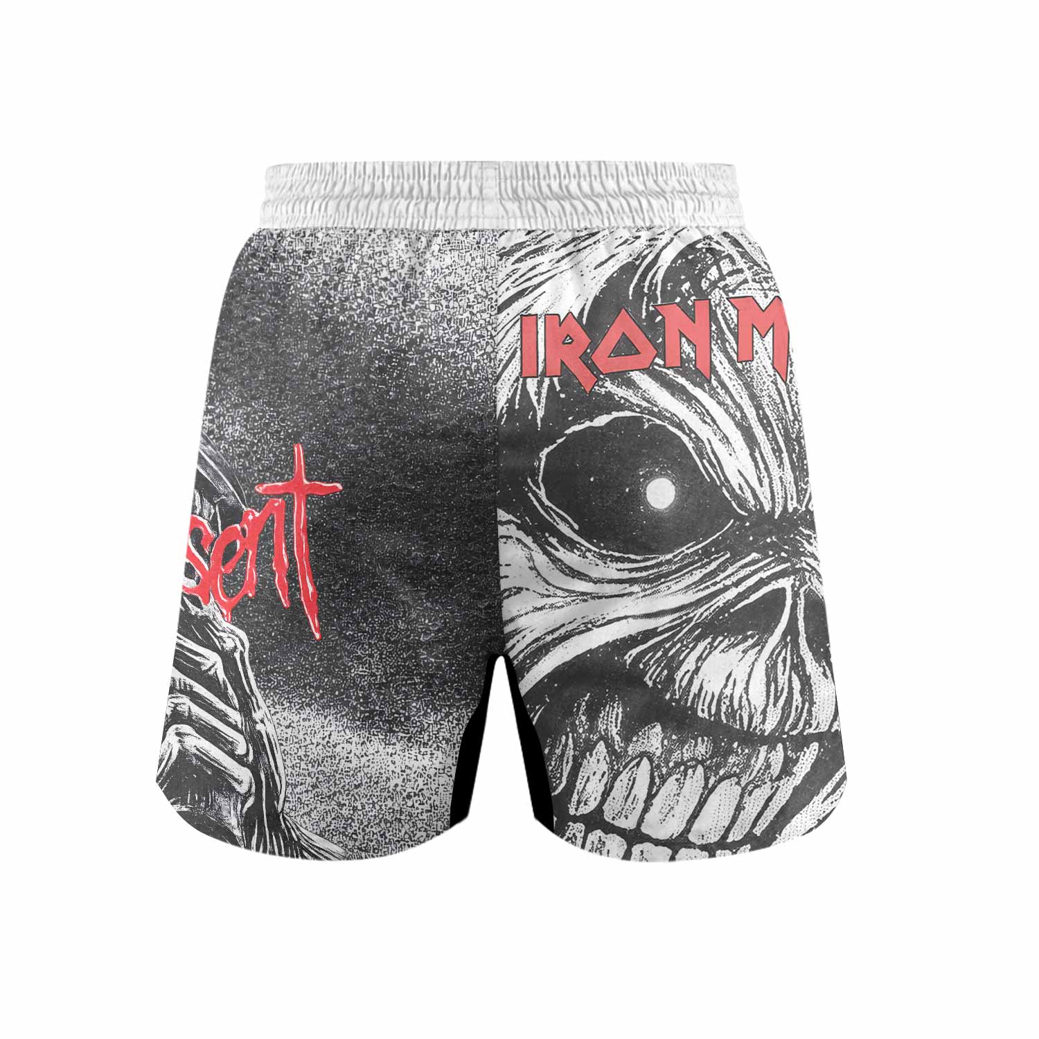 Iron Maiden Killers Grappling Shorts - back view mockup