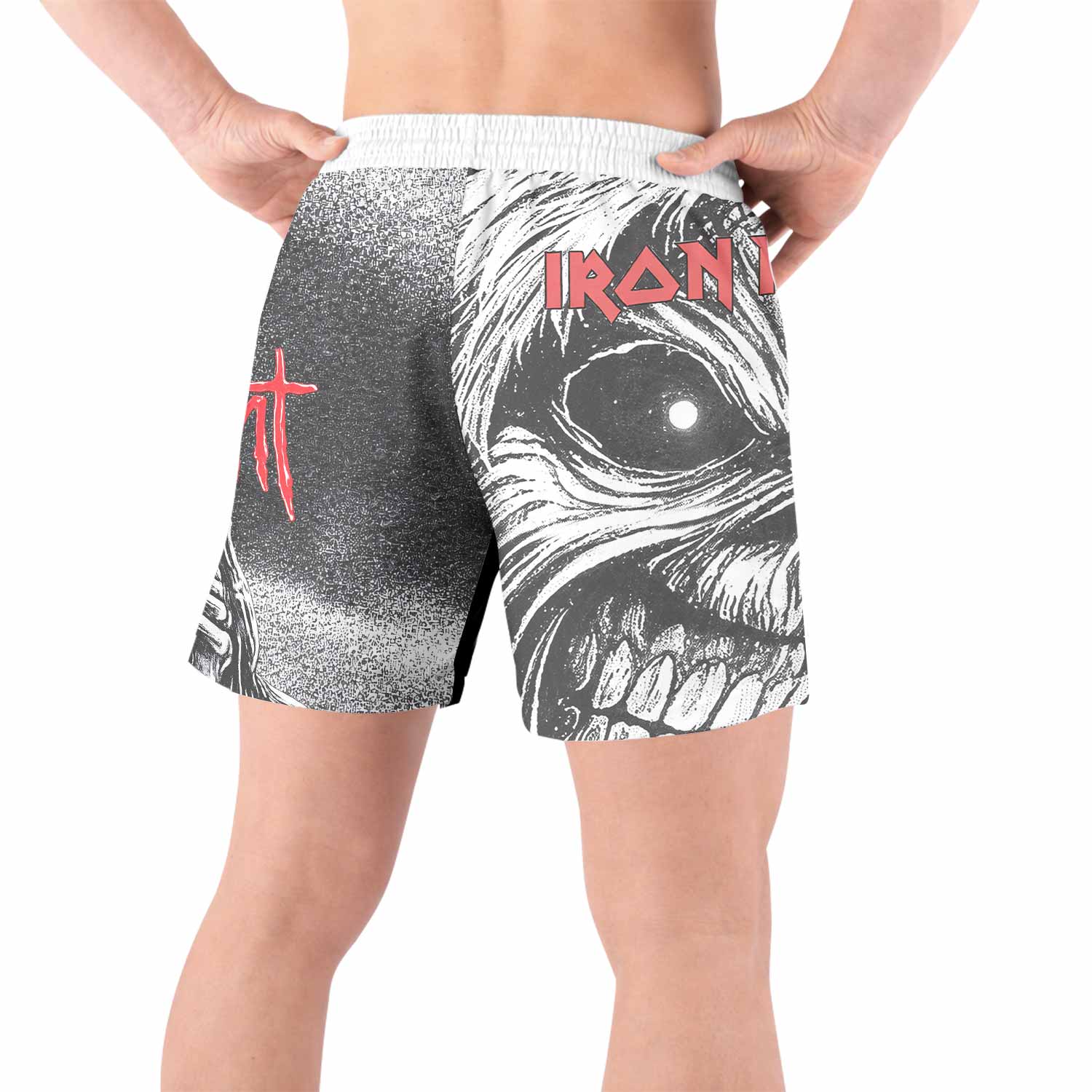 Iron Maiden Killers Grappling Shorts - back view lifestyle