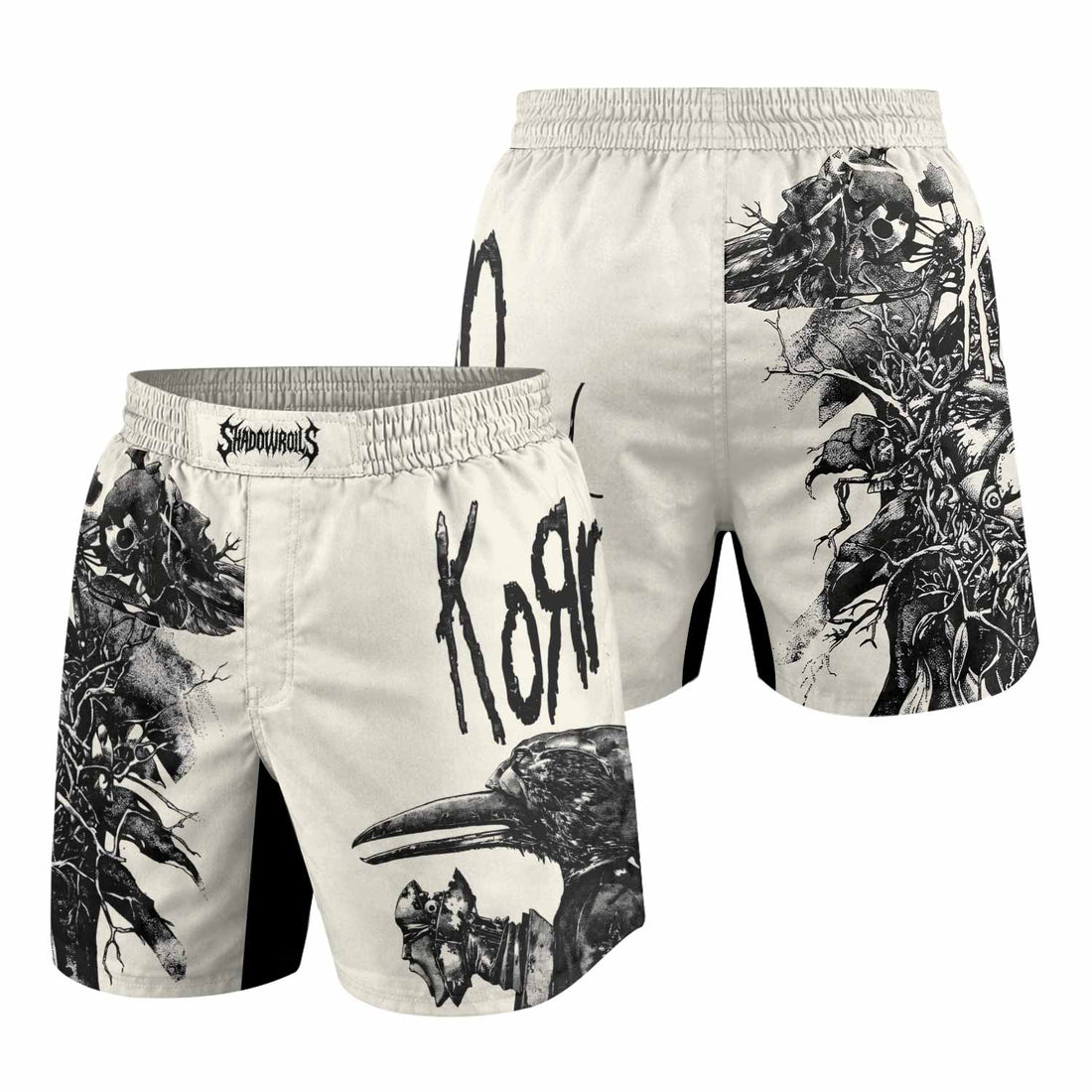 Korn Eye Of Heart Grappling Shorts - front and back view