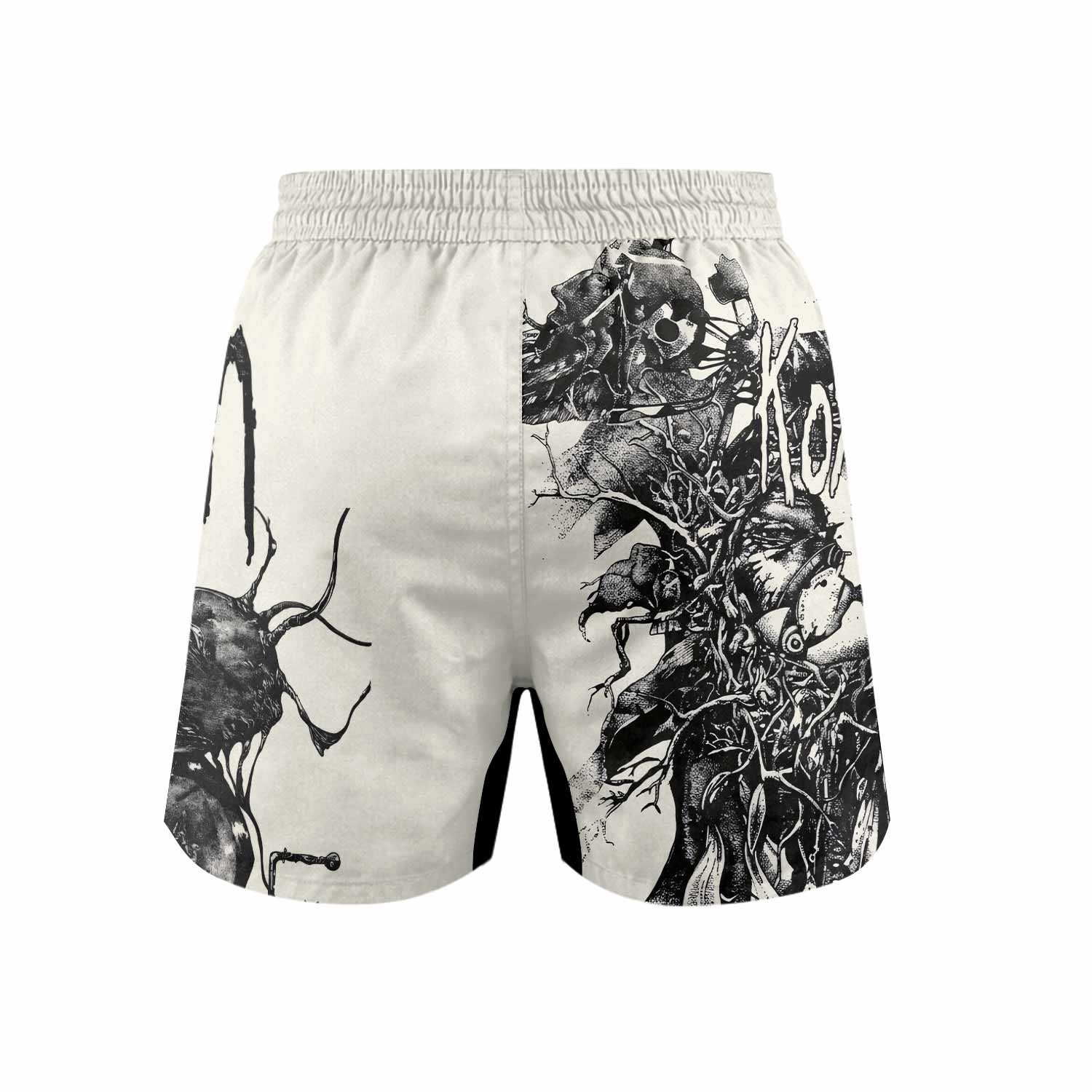 Korn Eye Of Heart Grappling Shorts - back view mockup