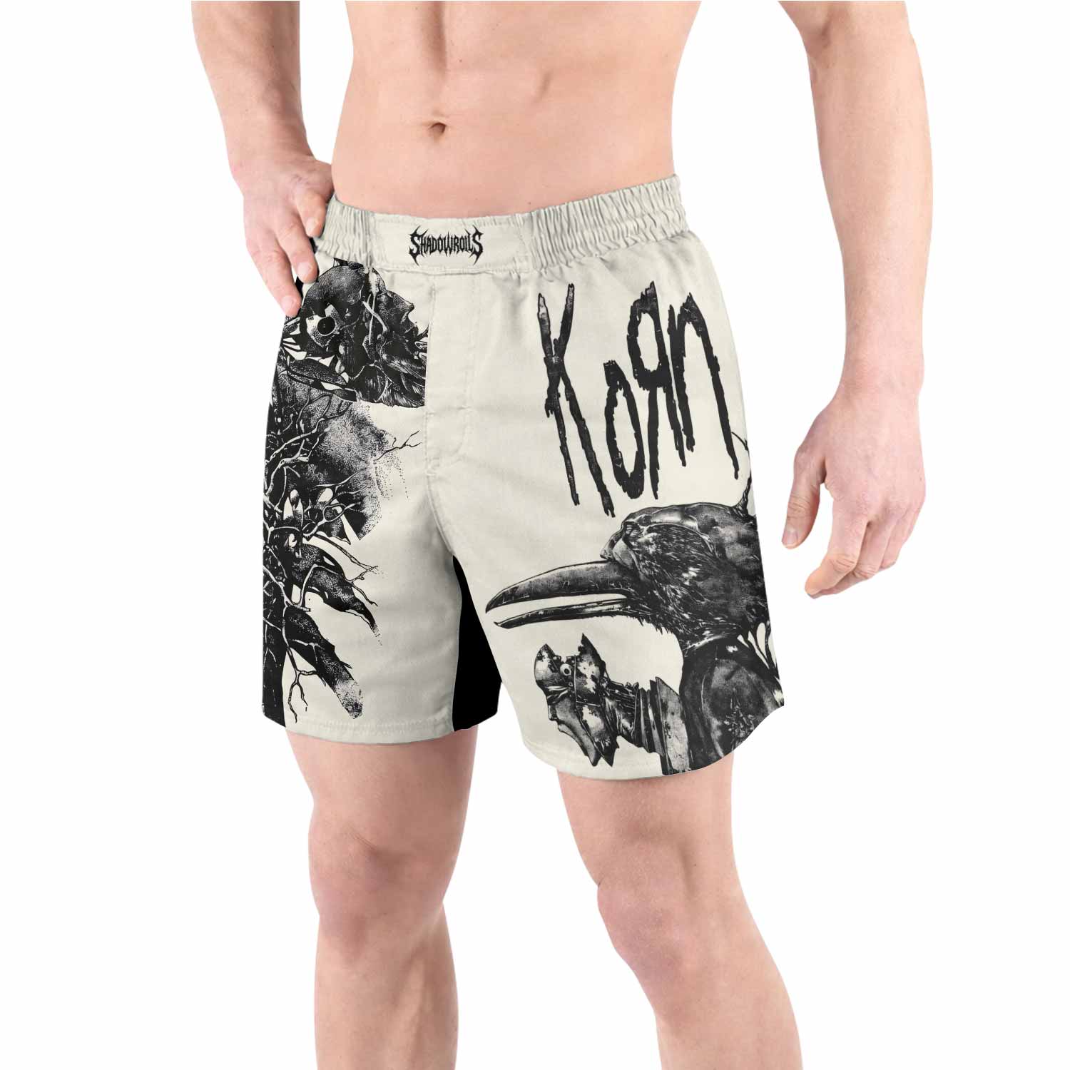 Korn Eye Of Heart Grappling Shorts - front view lifestyle