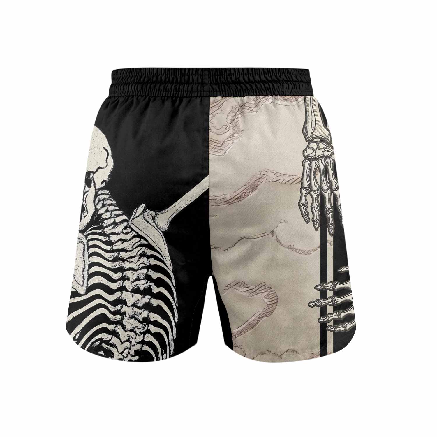 Bare Bones Skeleton Grappling Shorts - back view mockup