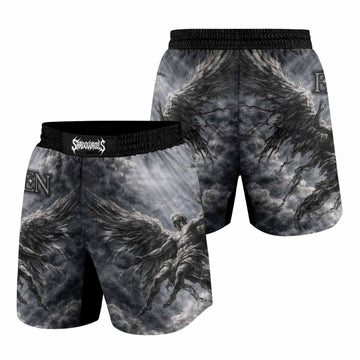 Fallen Angels Grappling Shorts - front and back view