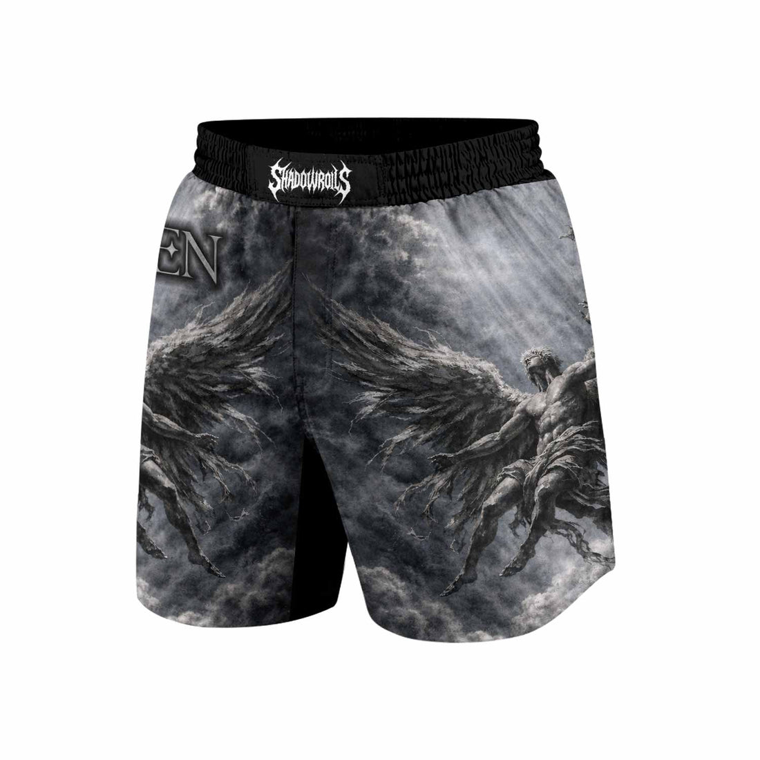 Fallen Angels Grappling Shorts - front and back view