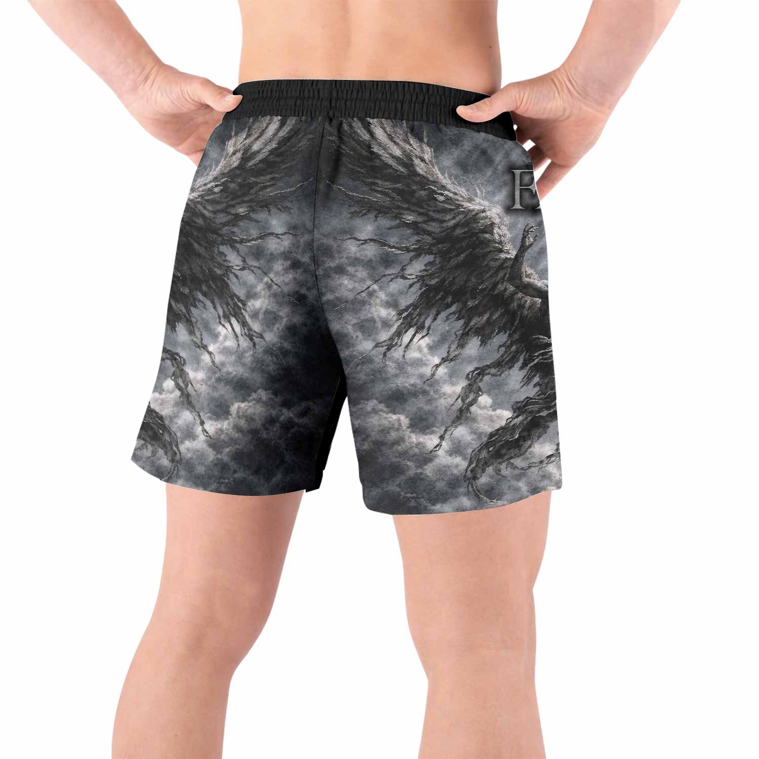Fallen Angels Grappling Shorts - back view lifestyle