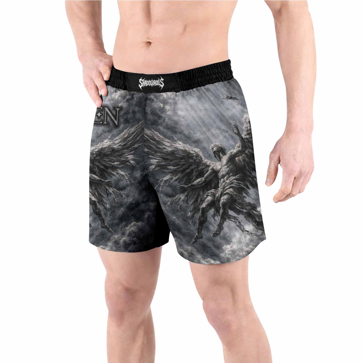 Fallen Angels Grappling Shorts - front view lifestyle