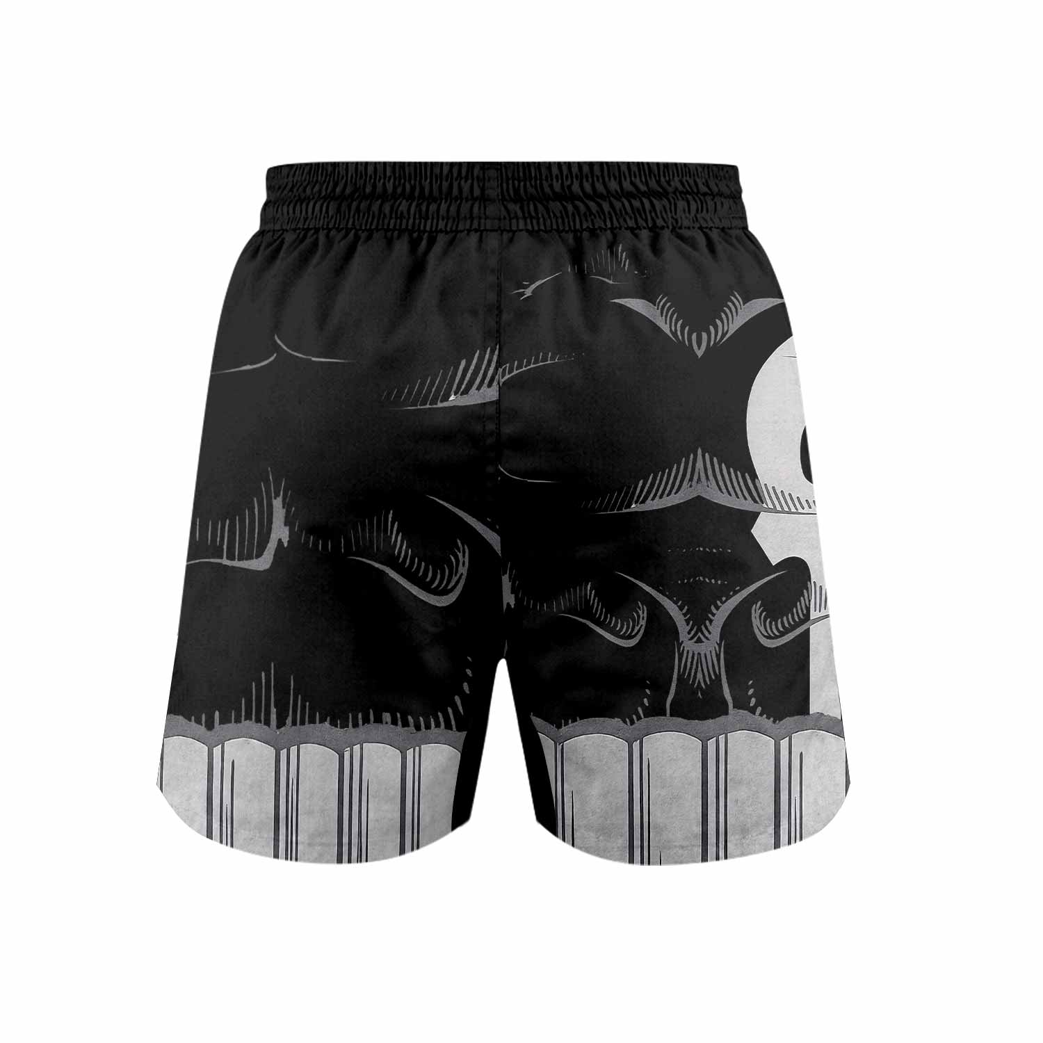 Punisher Skull Tactical Grappling Shorts - back view mockup