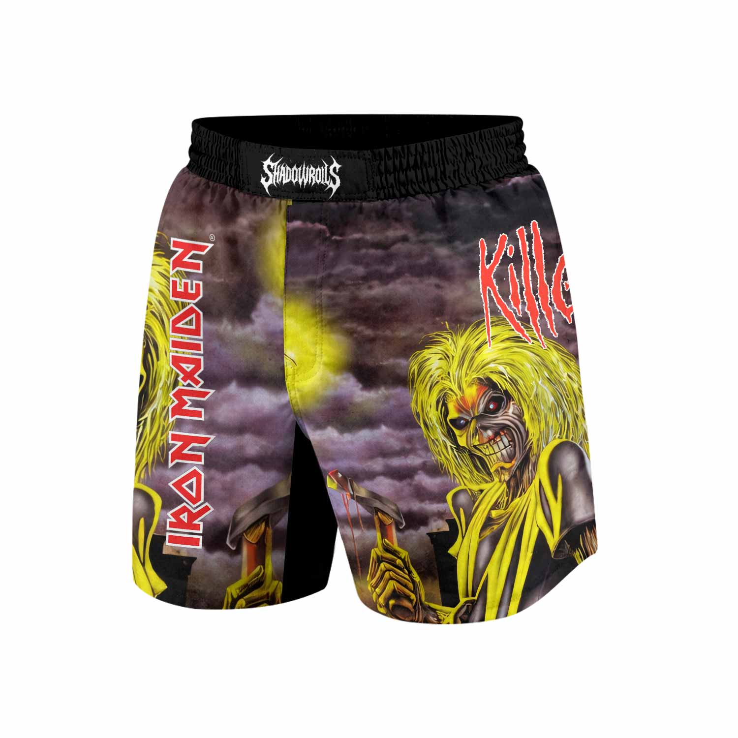Killers Iron Maiden Grappling Shorts - front view mockup