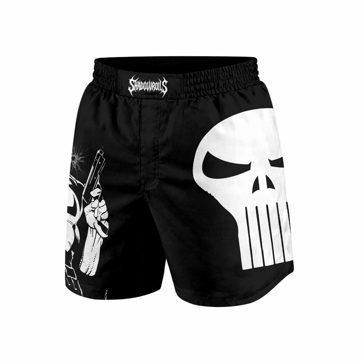 The Punisher Comic Frank Castle Grappling Shorts - front view mockup