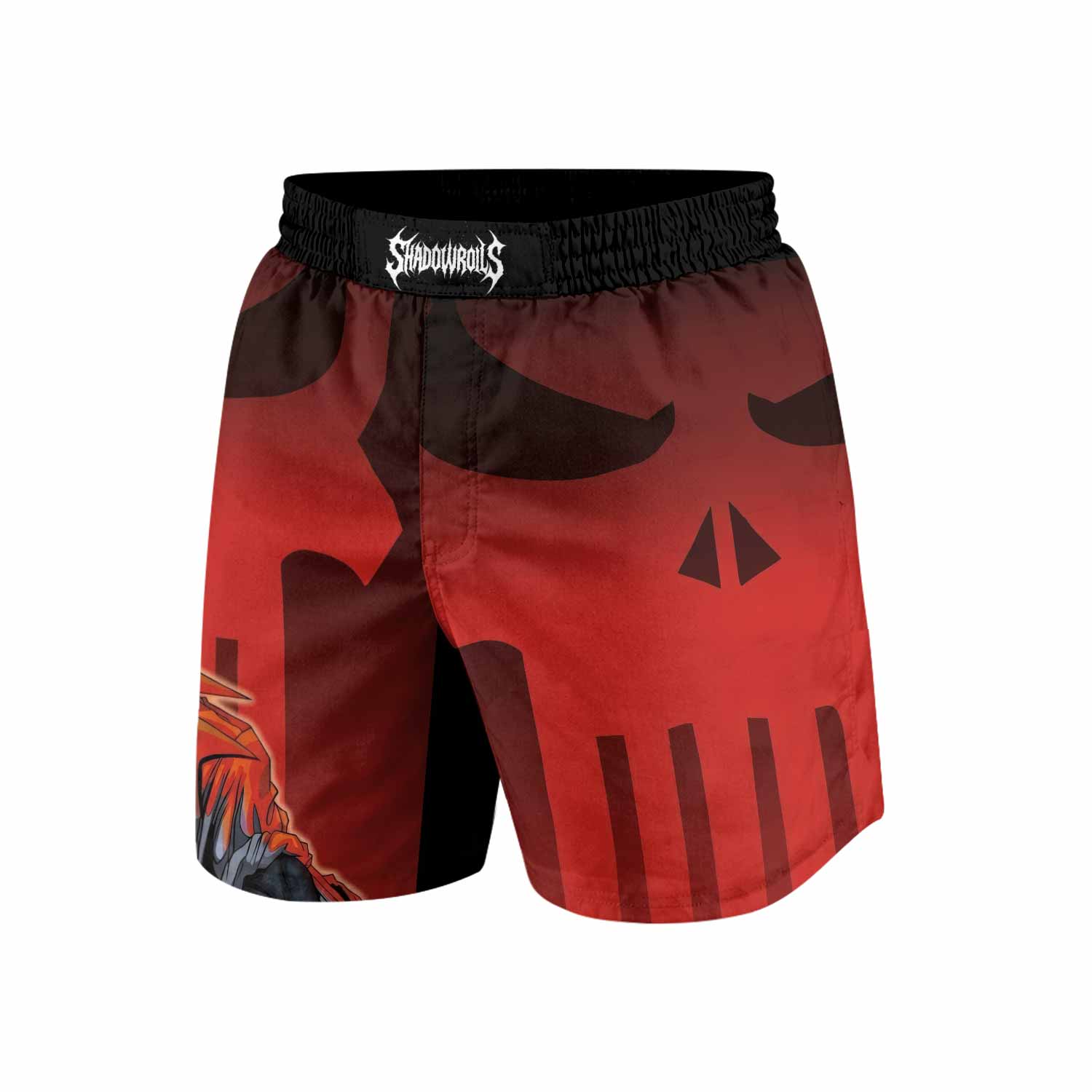 The Punisher Red Frank Castle Grappling Shorts - front view mockup