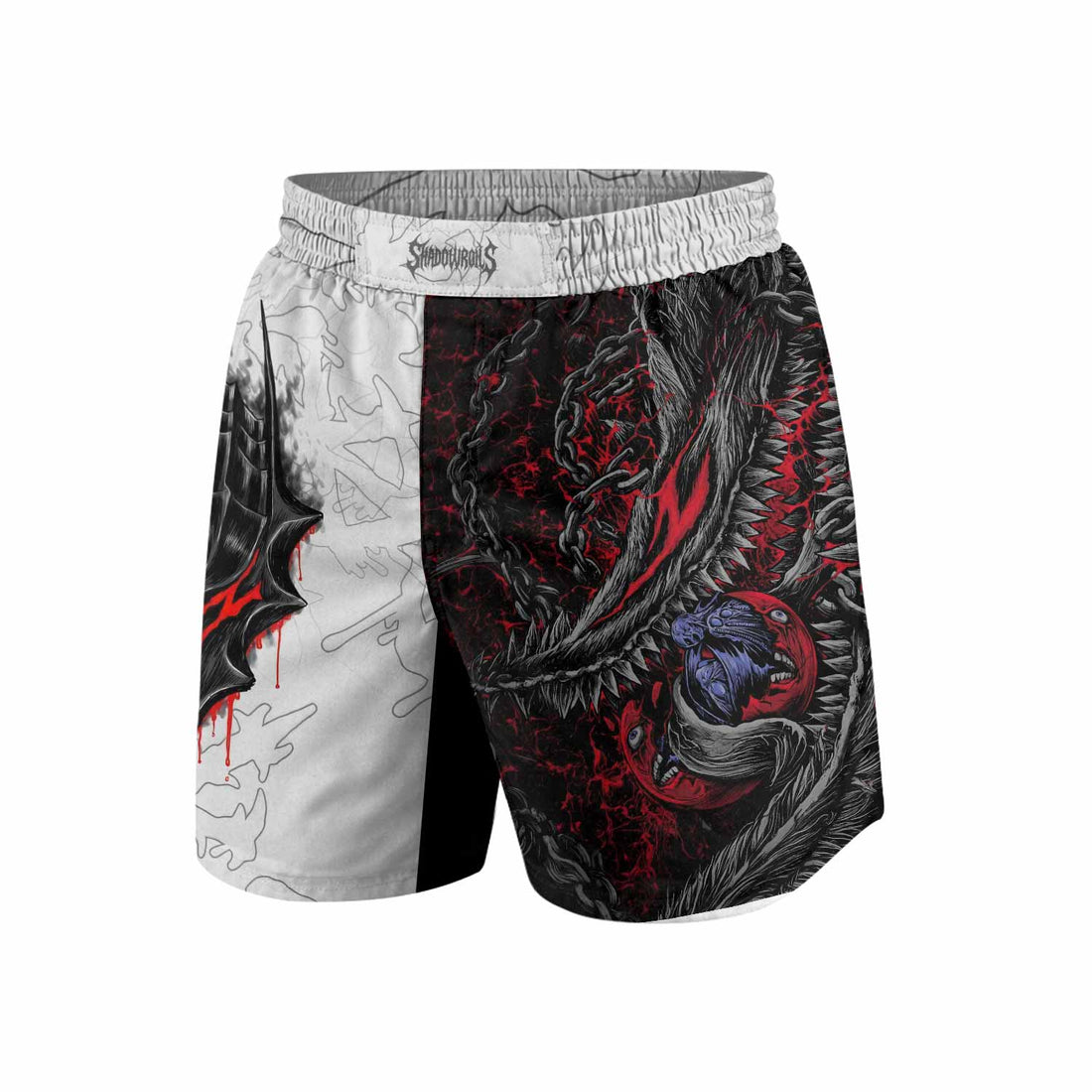 Berserk Berserker Armor Grappling Shorts - front and back view