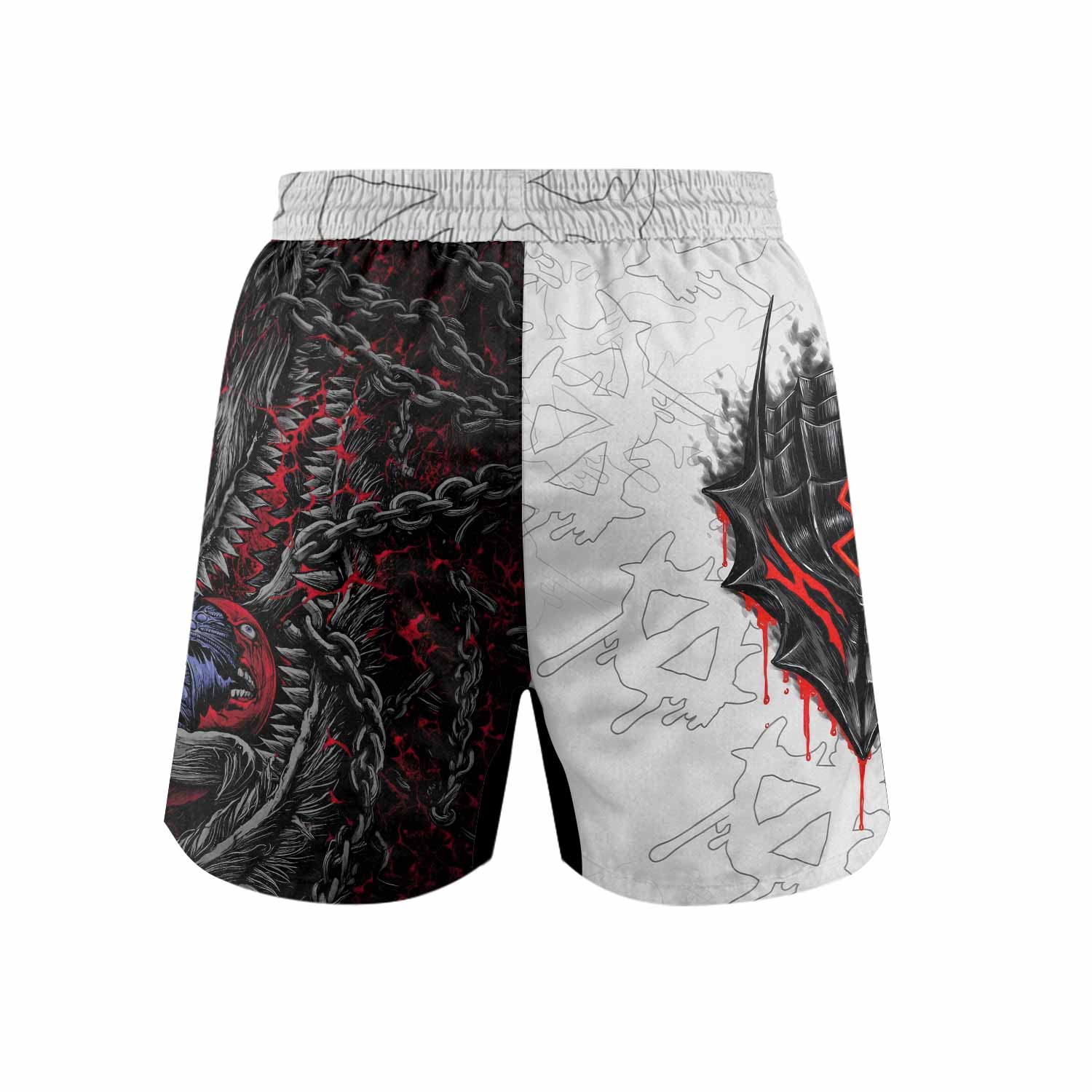 Berserk Berserker Armor Grappling Shorts - back view mockup