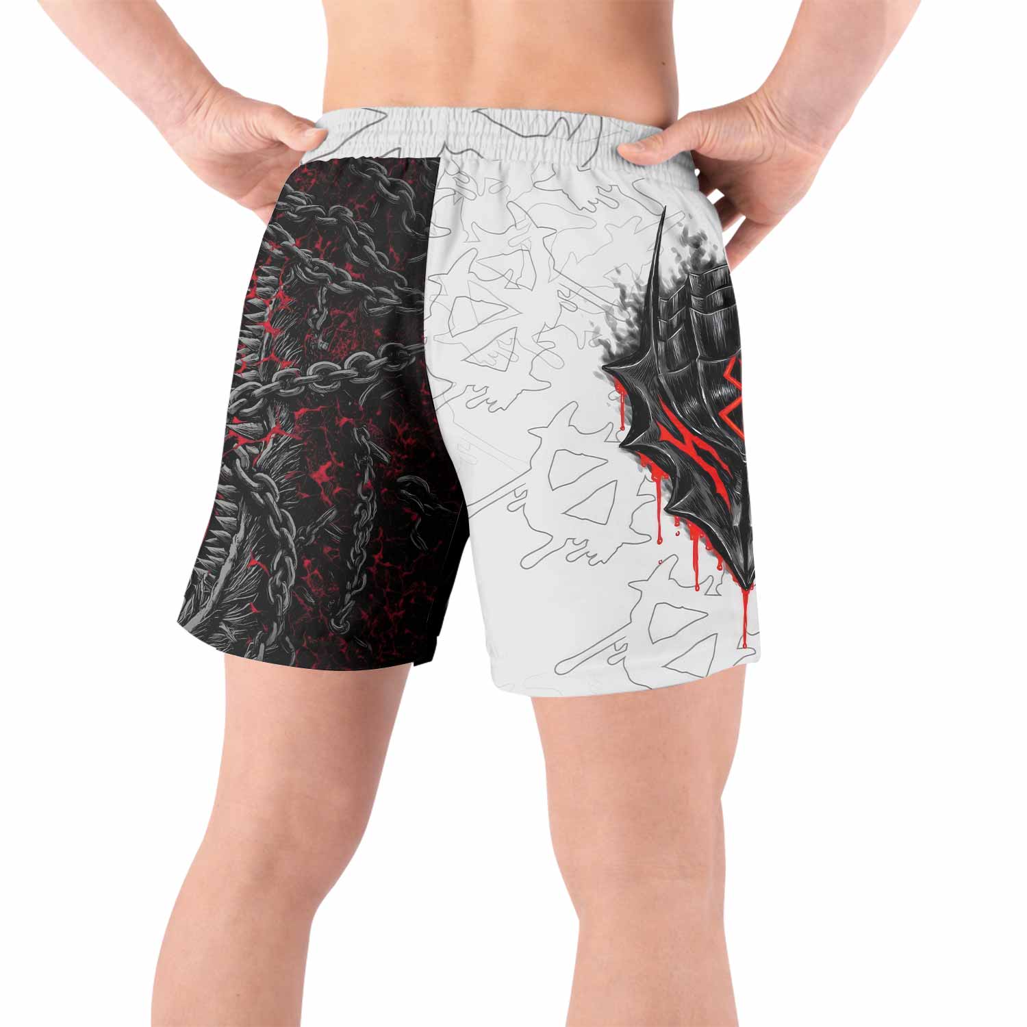 Berserk Berserker Armor Grappling Shorts - back view lifestyle