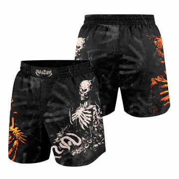 Sepultura Beneath the Remains Grappling Shorts - front and back view
