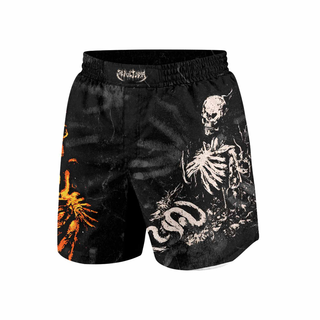 Sepultura Beneath the Remains Grappling Shorts - front and back view