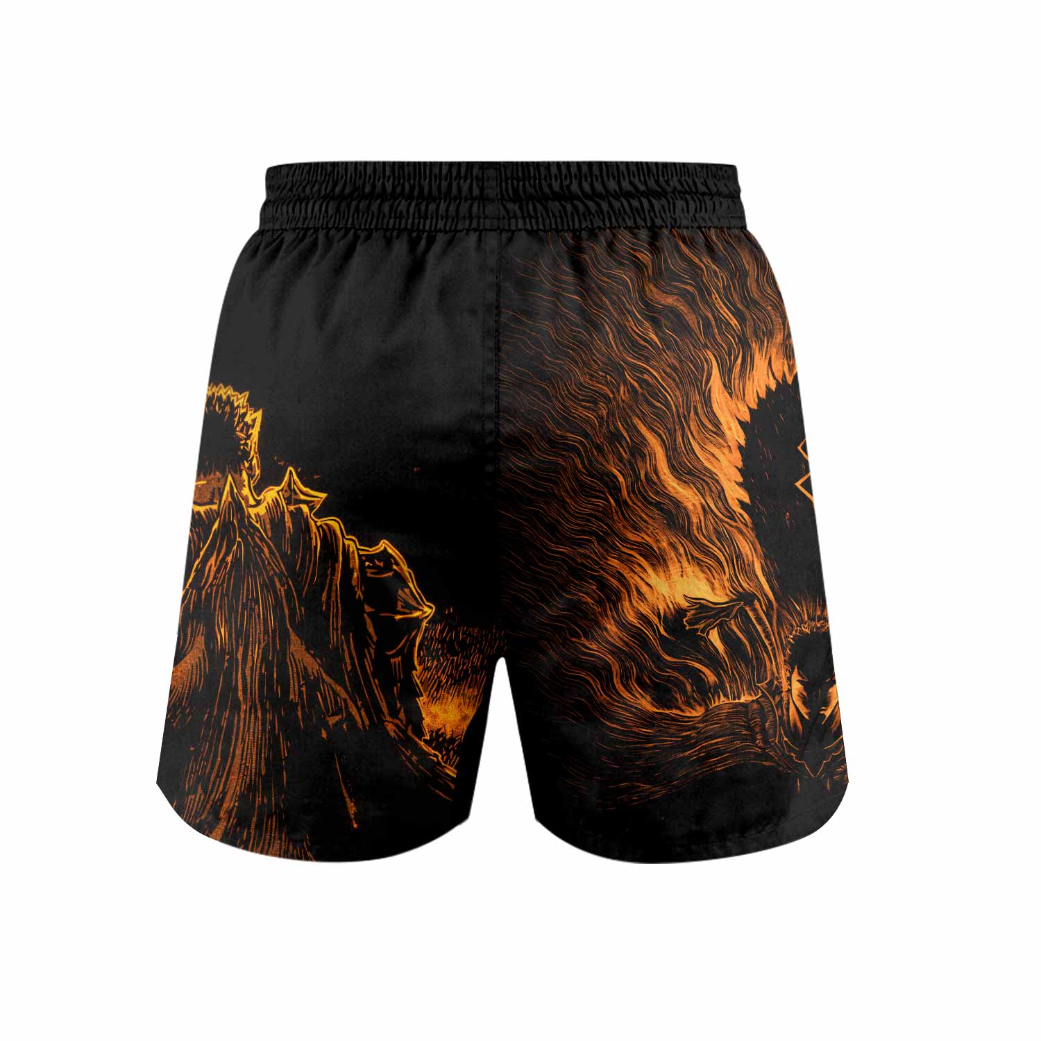 Beast of Darkness Berserk Grappling Shorts - back view mockup