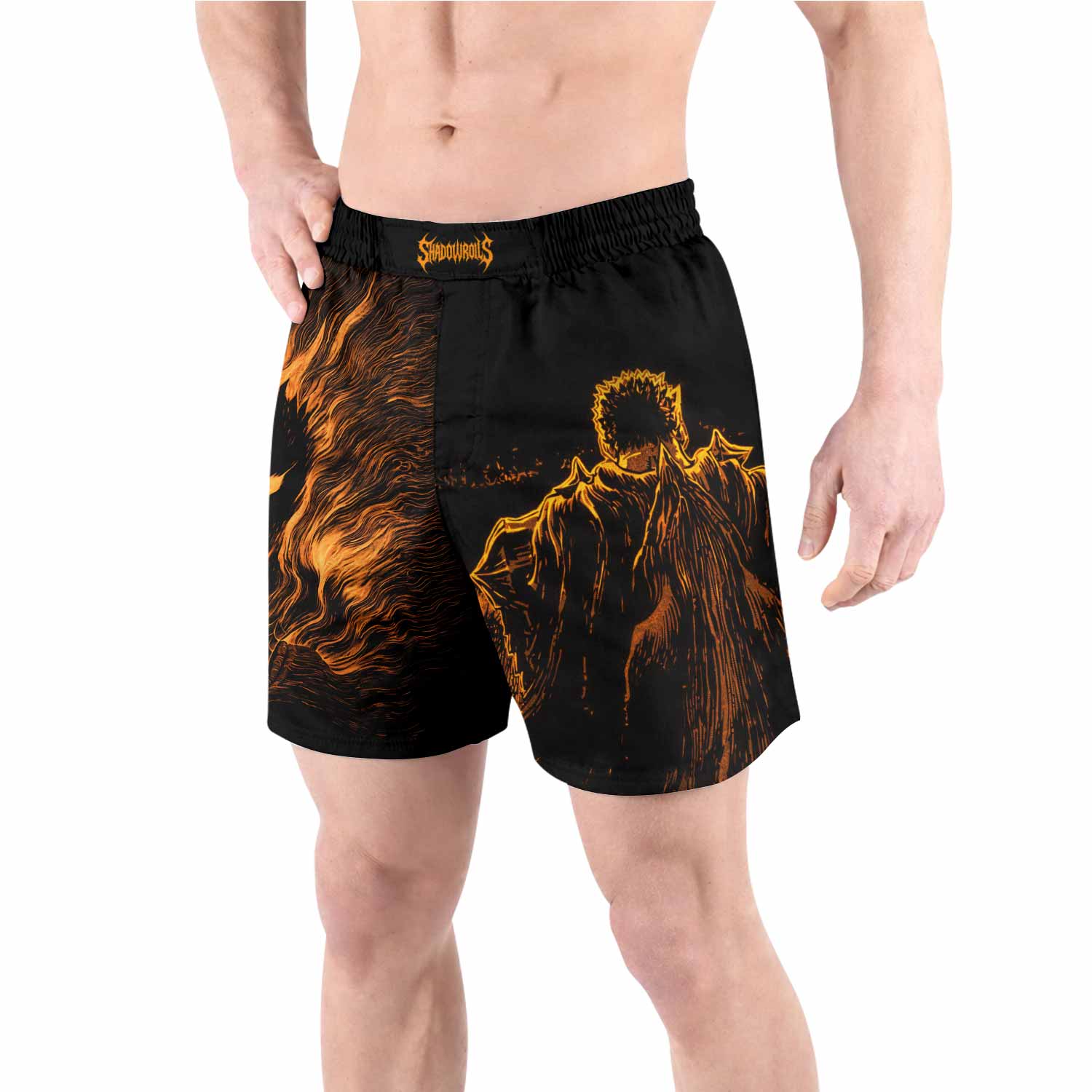 Beast of Darkness Berserk Grappling Shorts - front view lifestyle