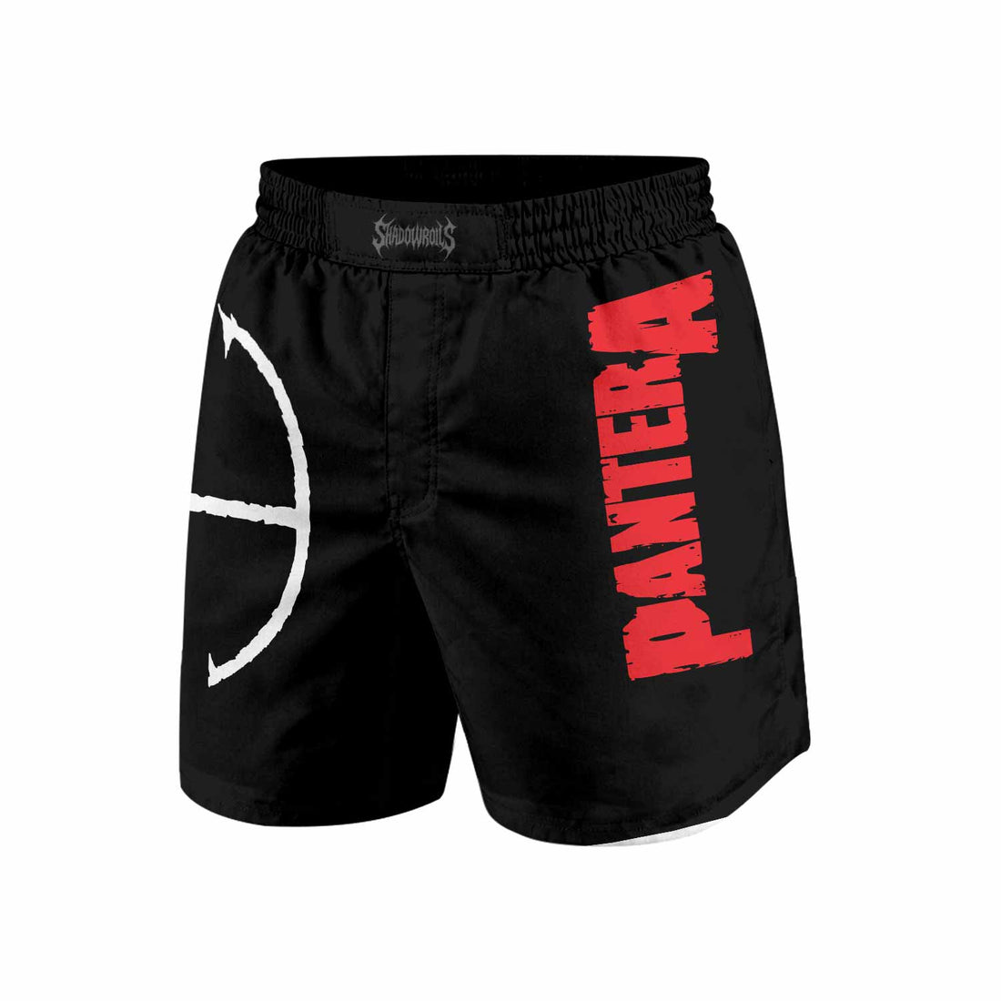Pantera Cowboys From Hell Logo Grappling Shorts - front and back view