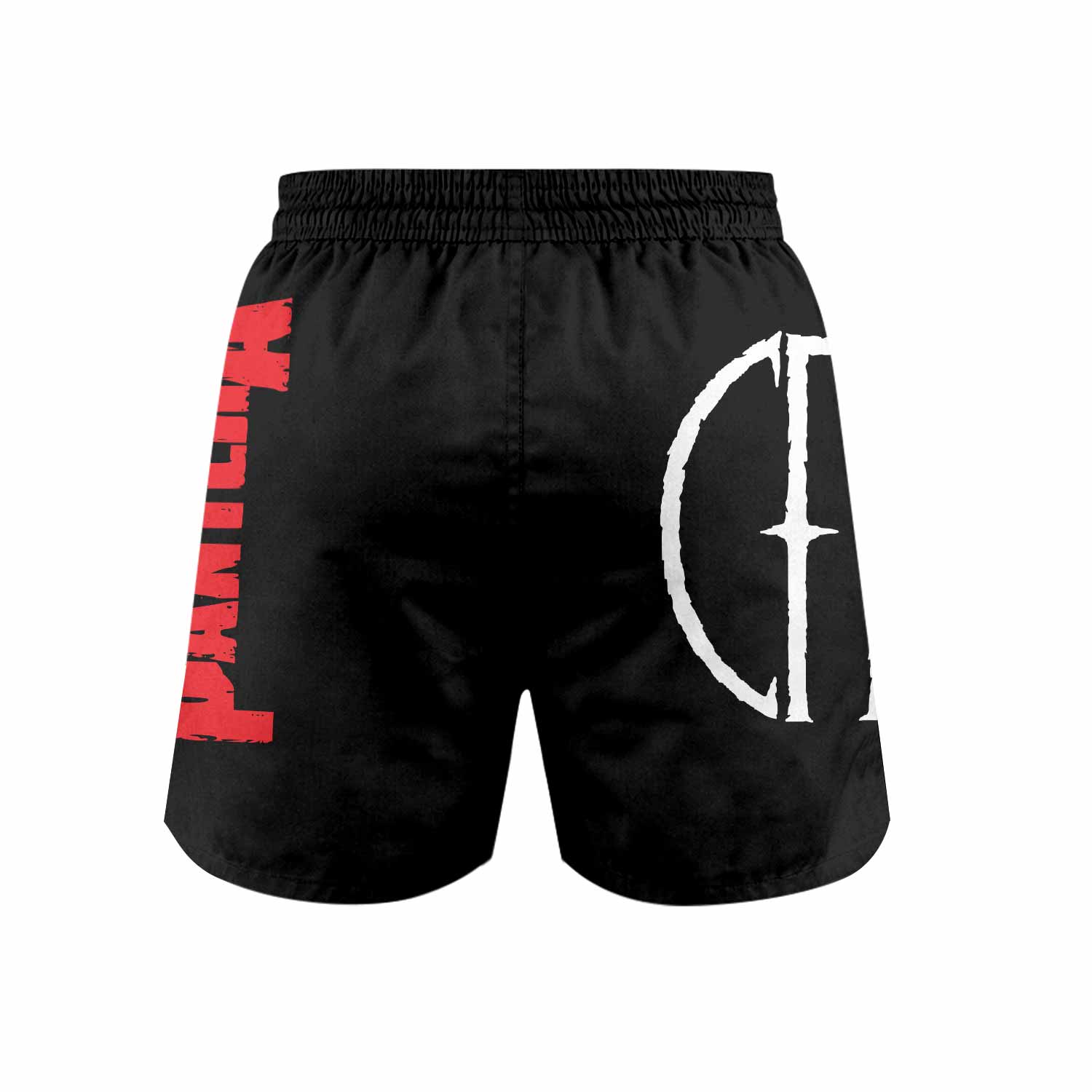 Pantera Cowboys From Hell Logo Grappling Shorts - back view mockup