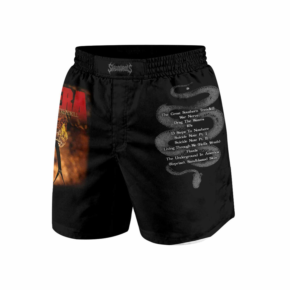 Pantera The Great Southern Trendkill Grappling Shorts - front and back view