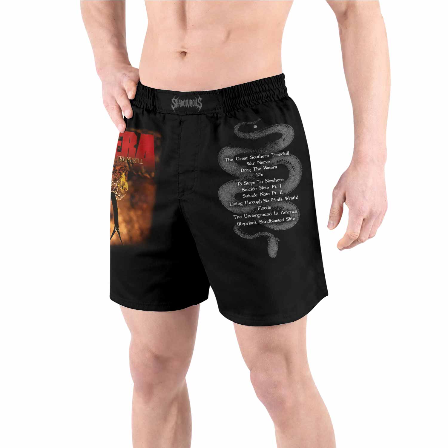 Pantera The Great Southern Trendkill Grappling Shorts - front view lifestyle