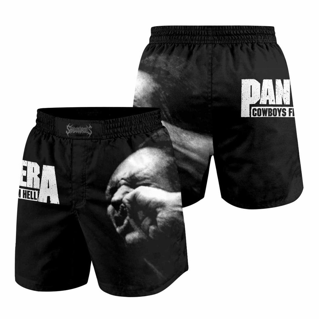 Pantera Stronger Than All Grappling Shorts - front and back view