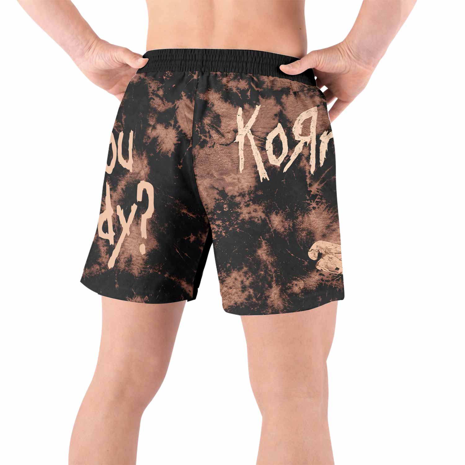 Korn Are You Ready Grappling Shorts - back view lifestyle