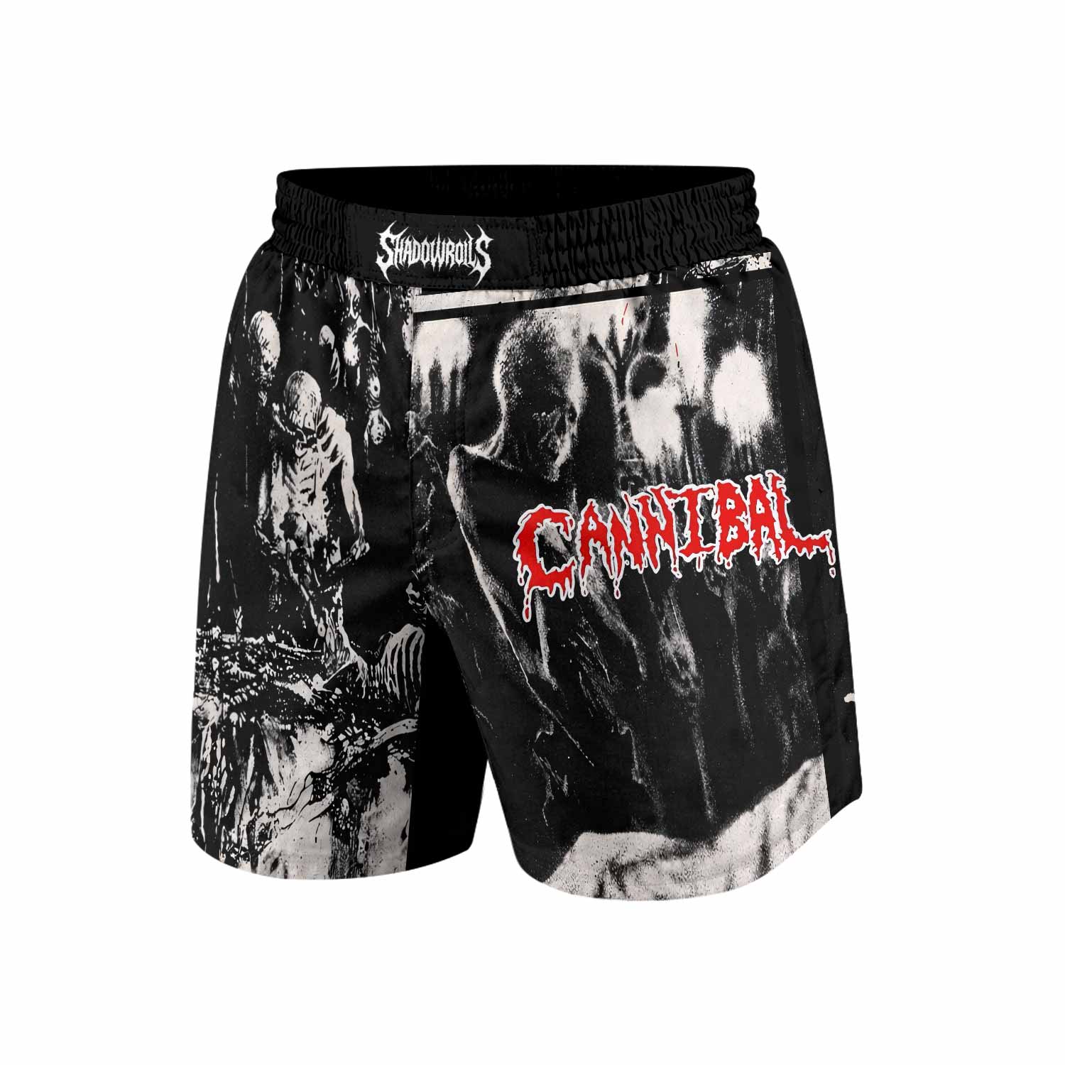 Cannibal Corpse Horror Grappling Shorts - back view mockup