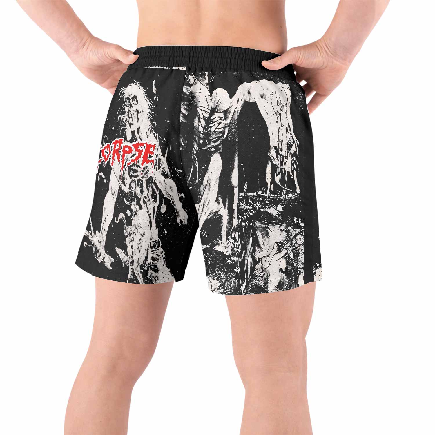 Cannibal Corpse Horror Grappling Shorts - back view lifestyle