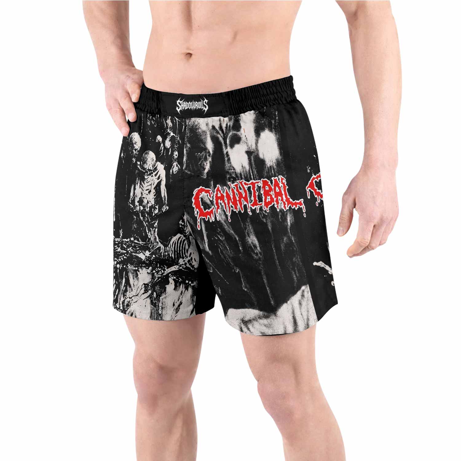 Cannibal Corpse Horror Grappling Shorts - front view lifestyle