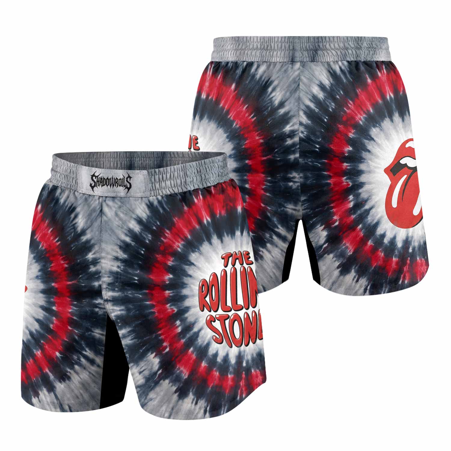 The Rolling Stones Grappling Shorts - front and back view