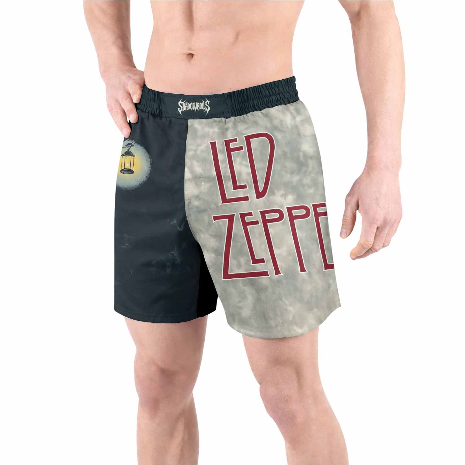 Led Zeppelin The Hermit Grappling Shorts - front view lifestyle