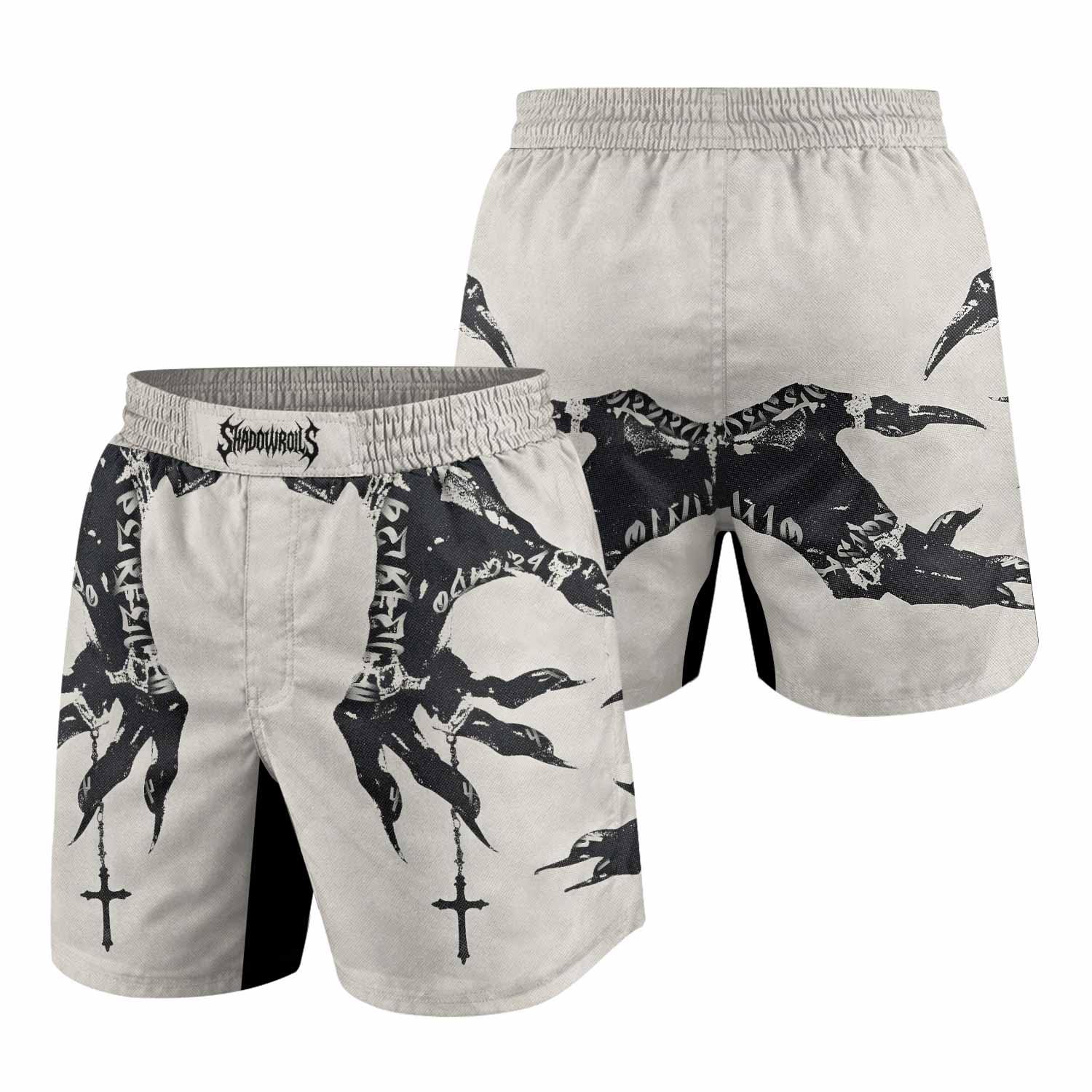 Monster Claw with Cross Grappling Shorts - front and back view