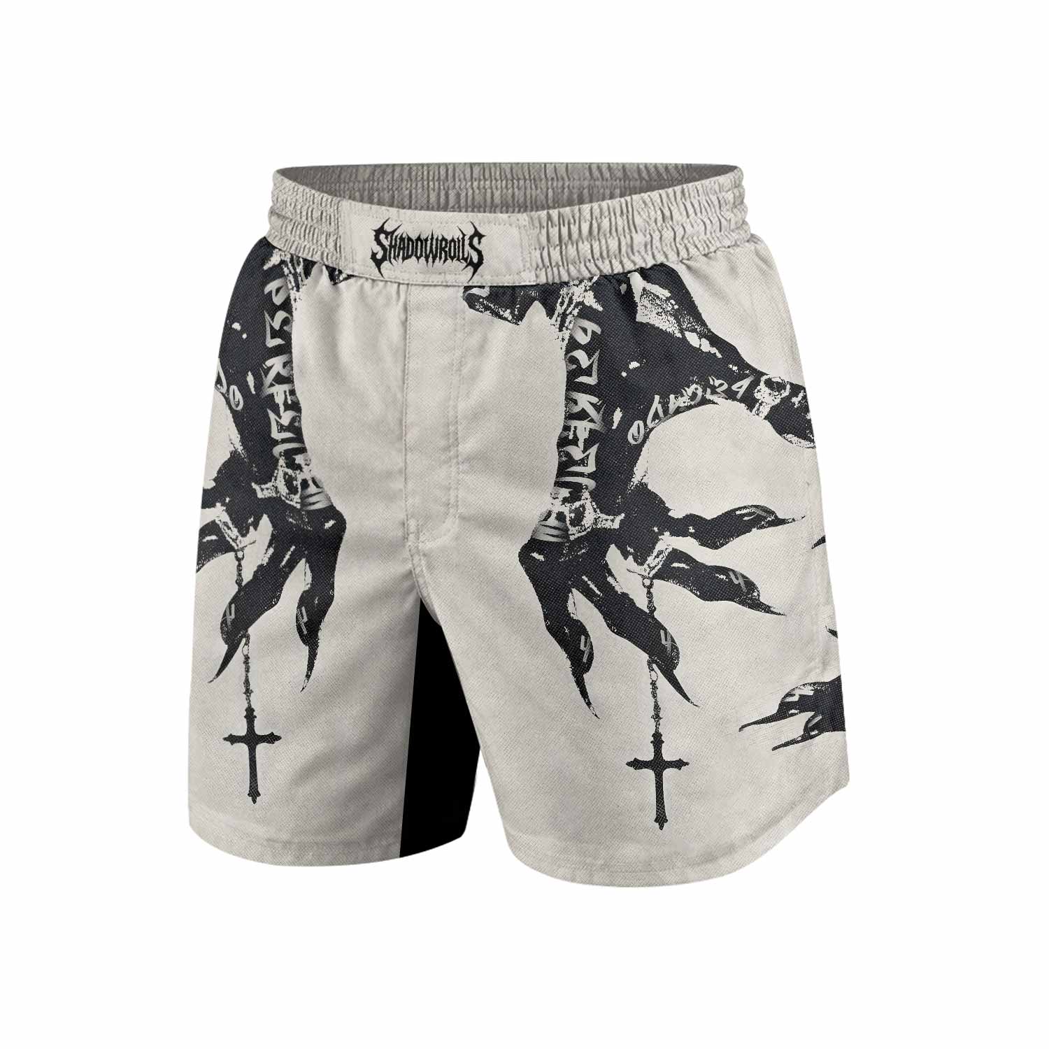 Monster Claw with Cross Grappling Shorts - back view mockup