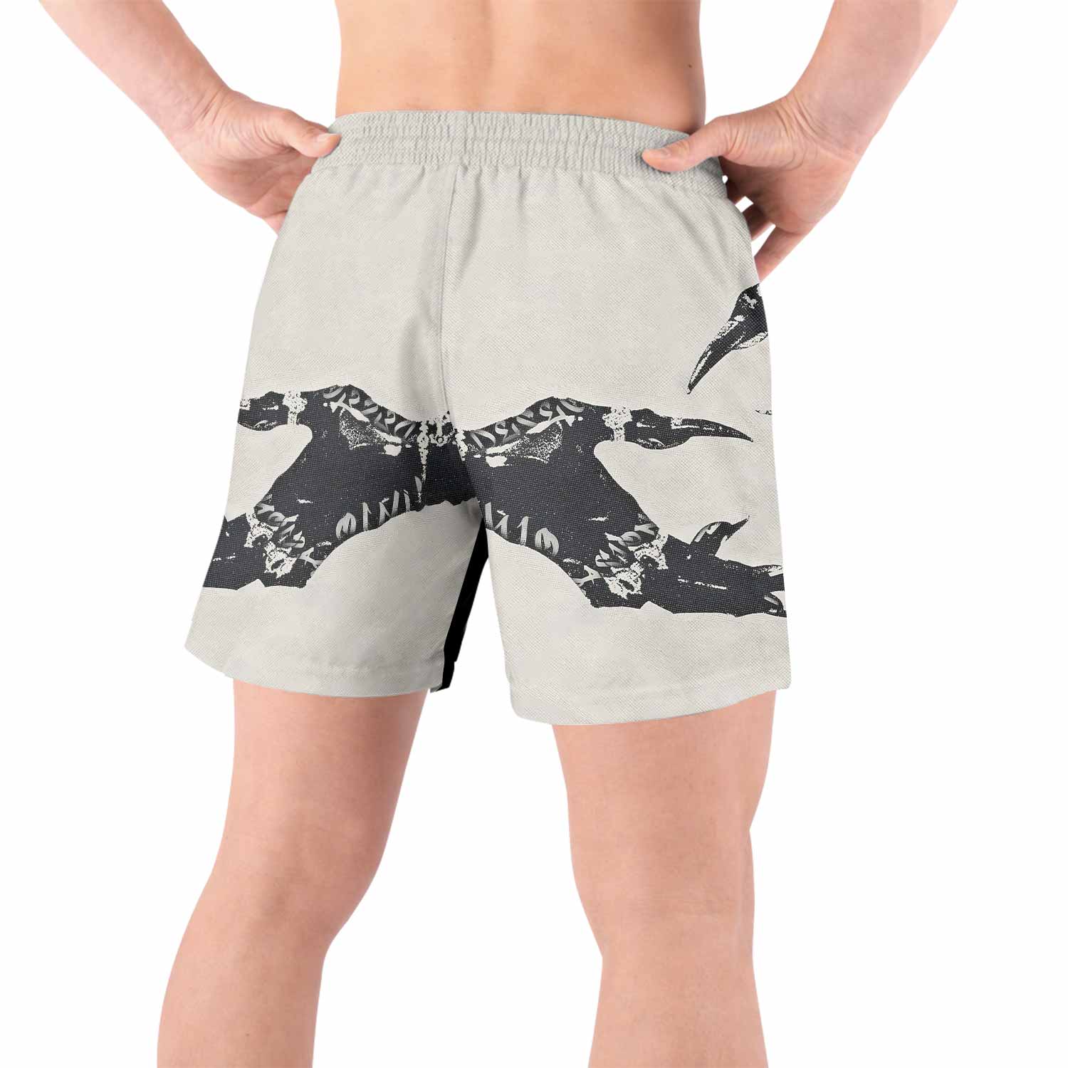 Monster Claw with Cross Grappling Shorts - back view lifestyle