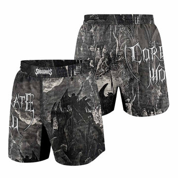 Corporate World Paradise Lost Grappling Shorts - front and back view