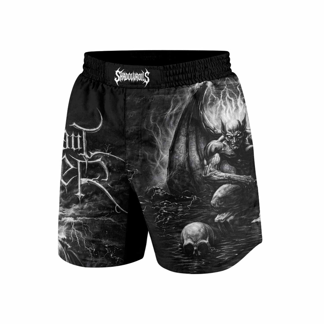 Jean Paul Gaultier Satan Grappling Shorts - front and back view