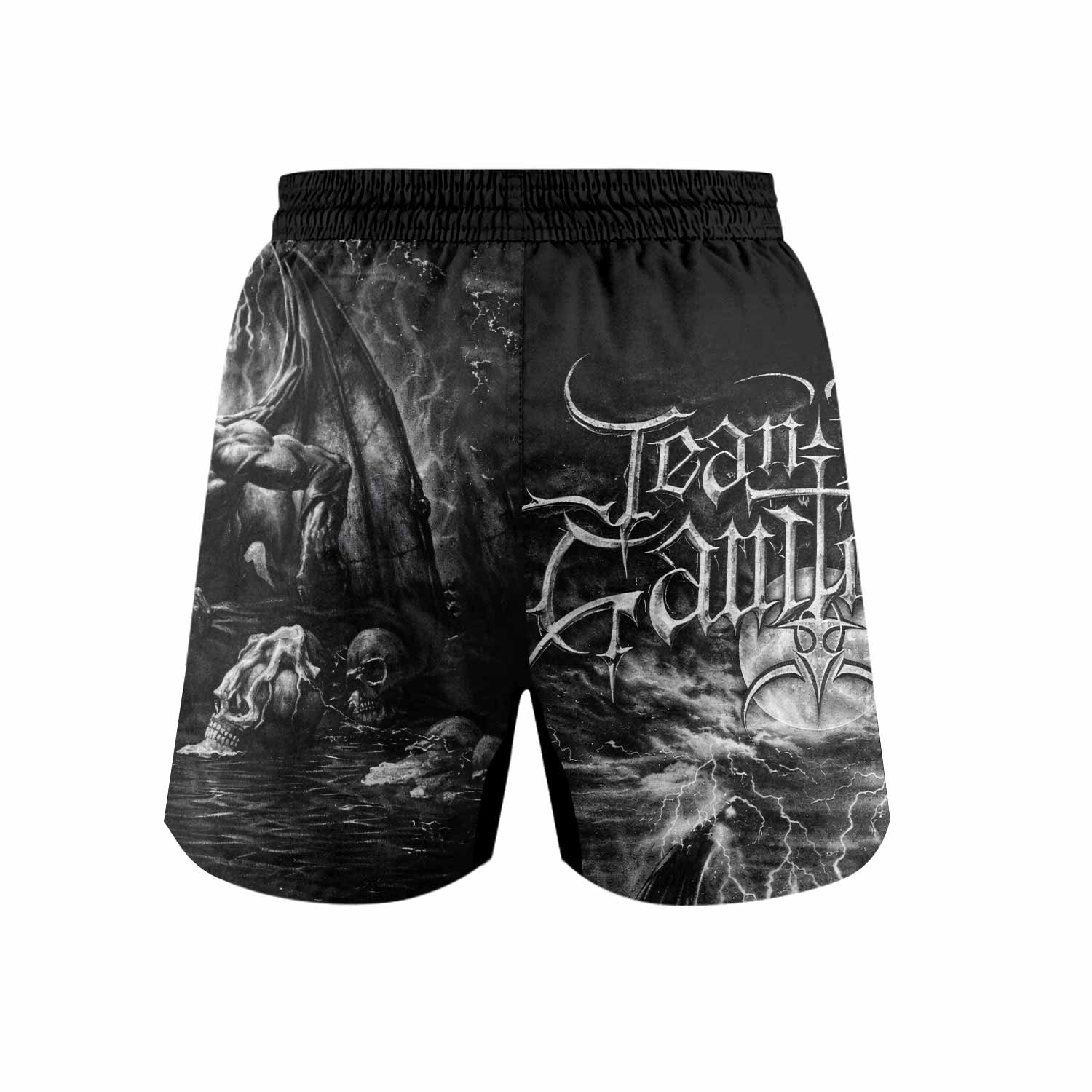 Jean Paul Gaultier Satan Grappling Shorts - back view mockup