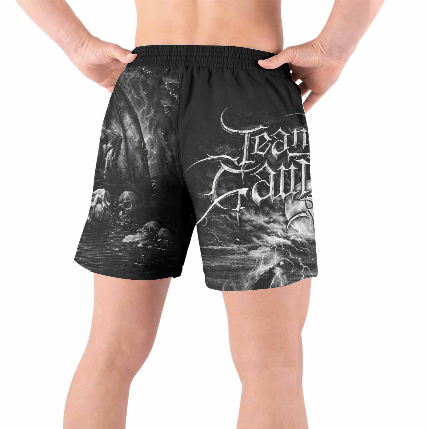 Jean Paul Gaultier Satan Grappling Shorts - back view lifestyle