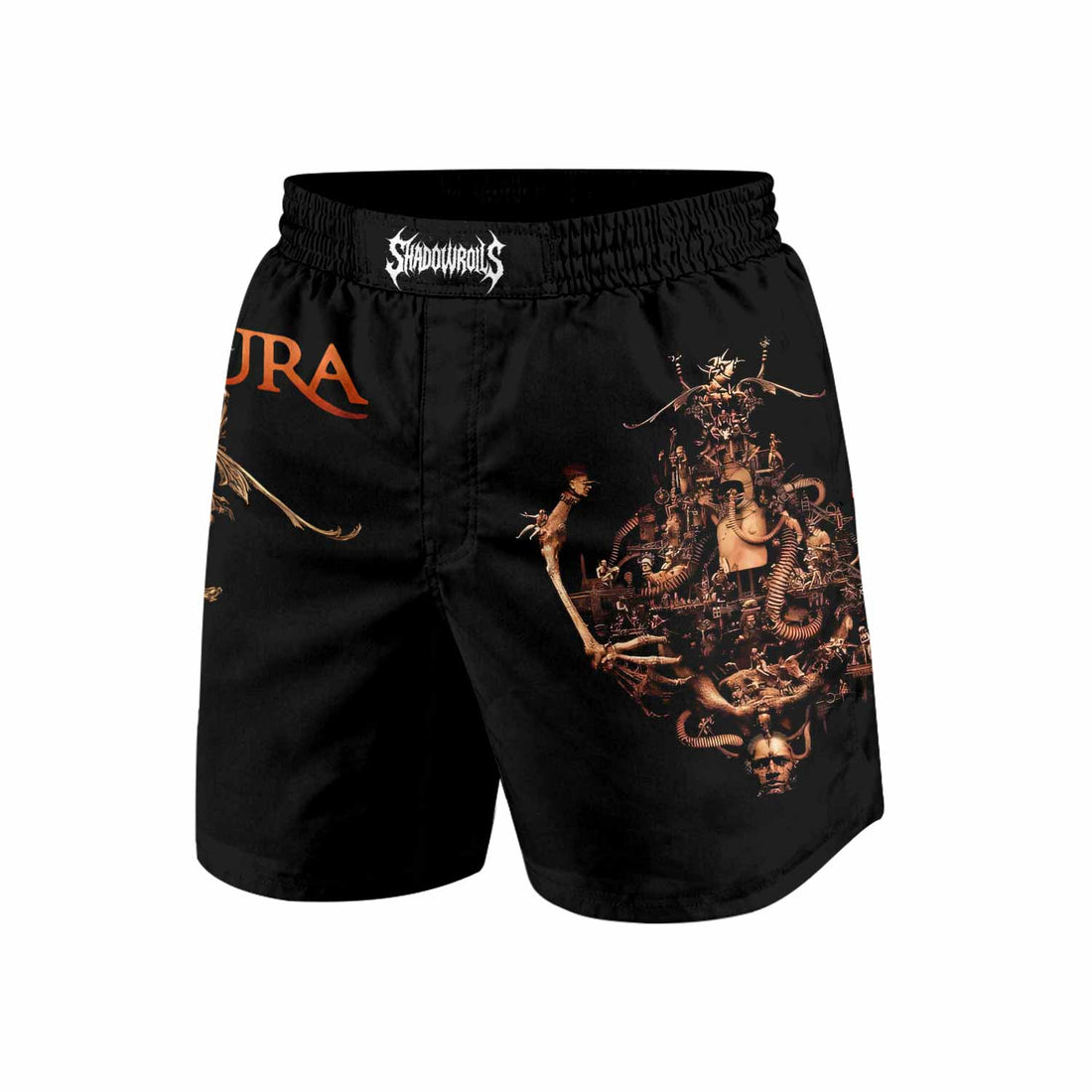 Sepultura A-Lex Grappling Shorts - front and back view