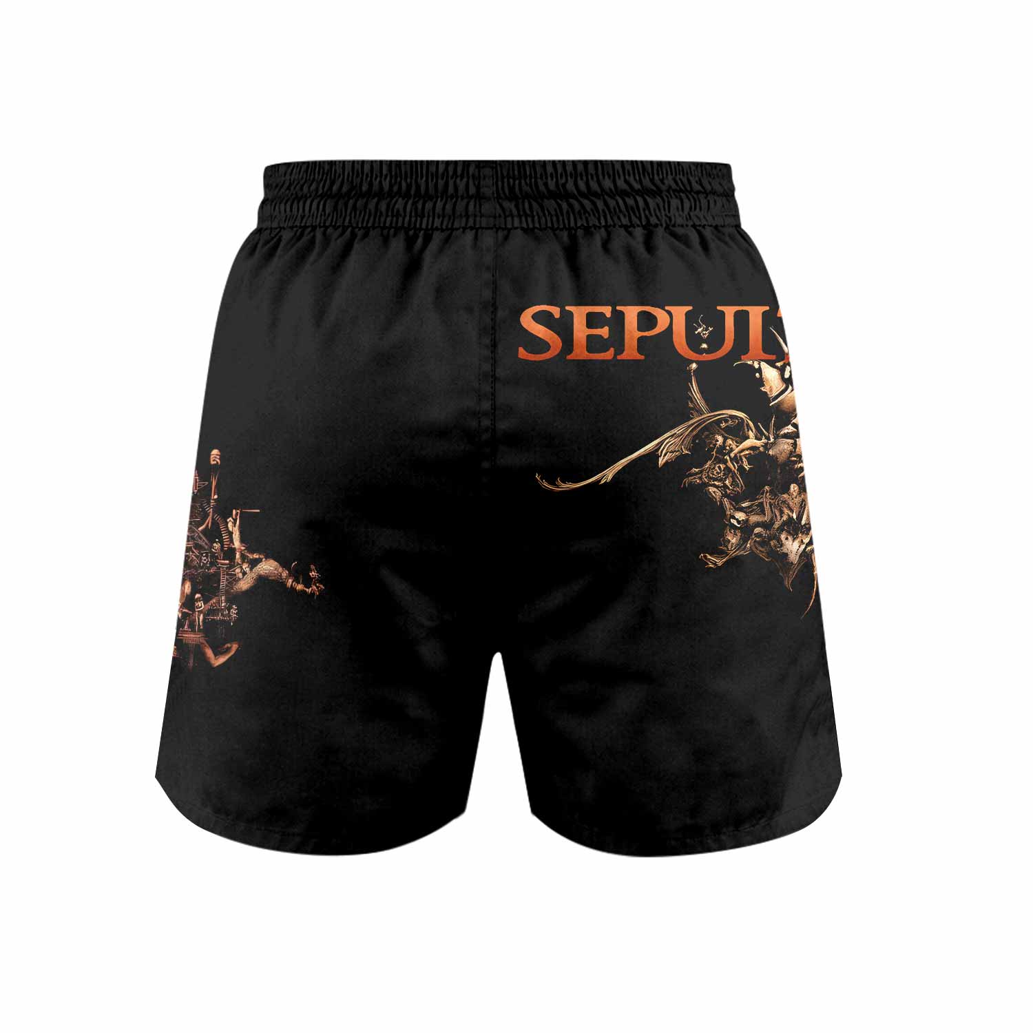 Sepultura A-Lex Grappling Shorts - back view mockup