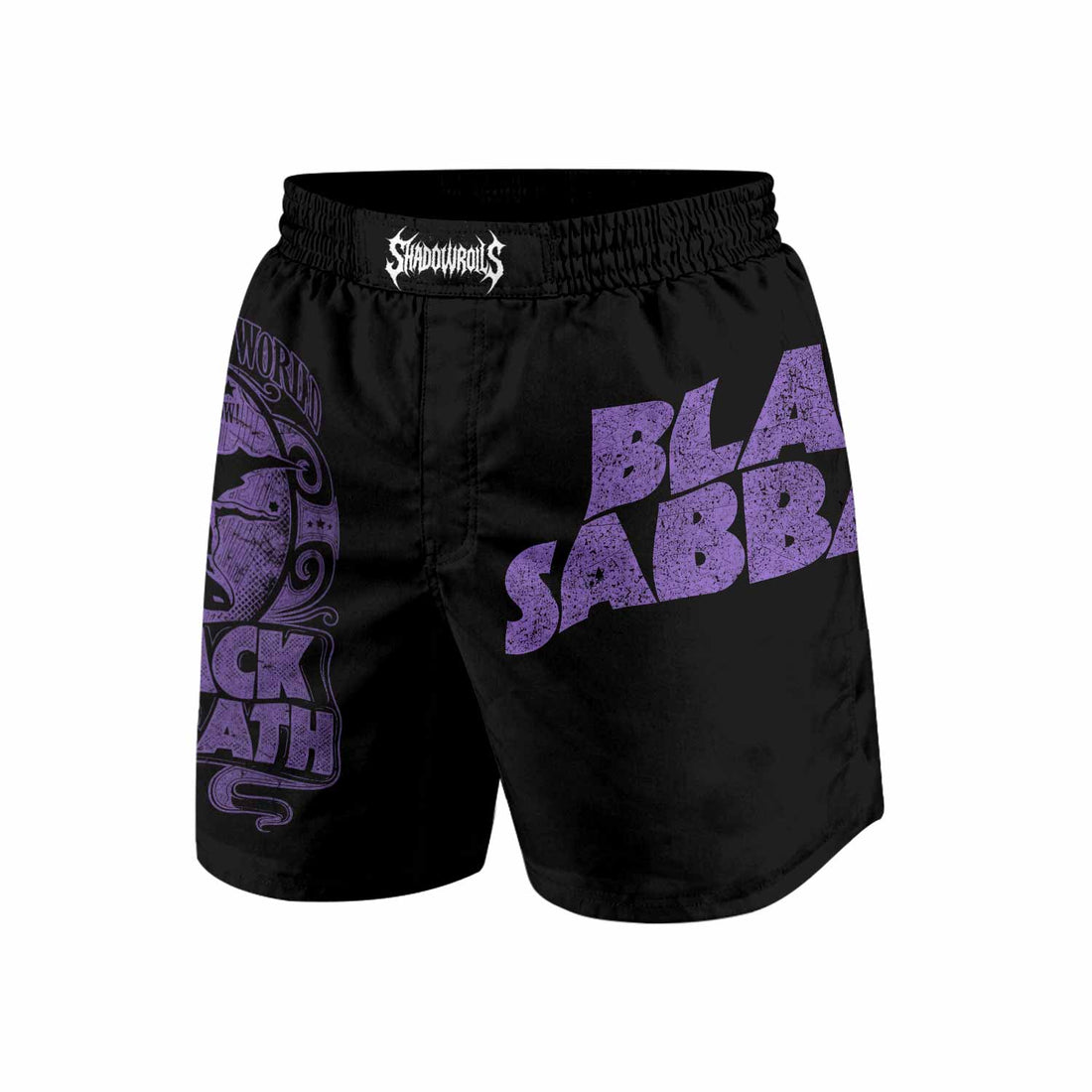 Black Sabbath Lord of This World Grappling Shorts - front and back view