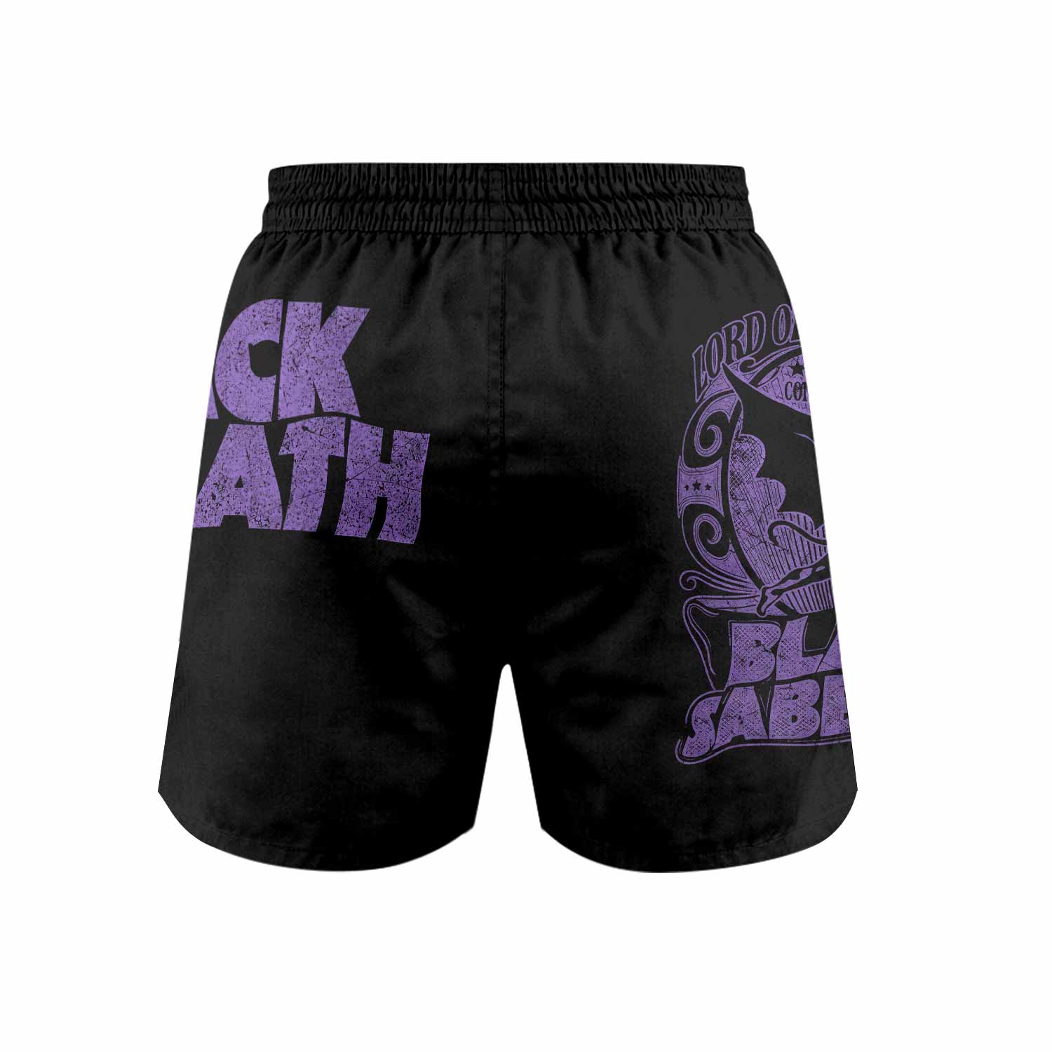 Black Sabbath Lord of This World Grappling Shorts - back view mockup