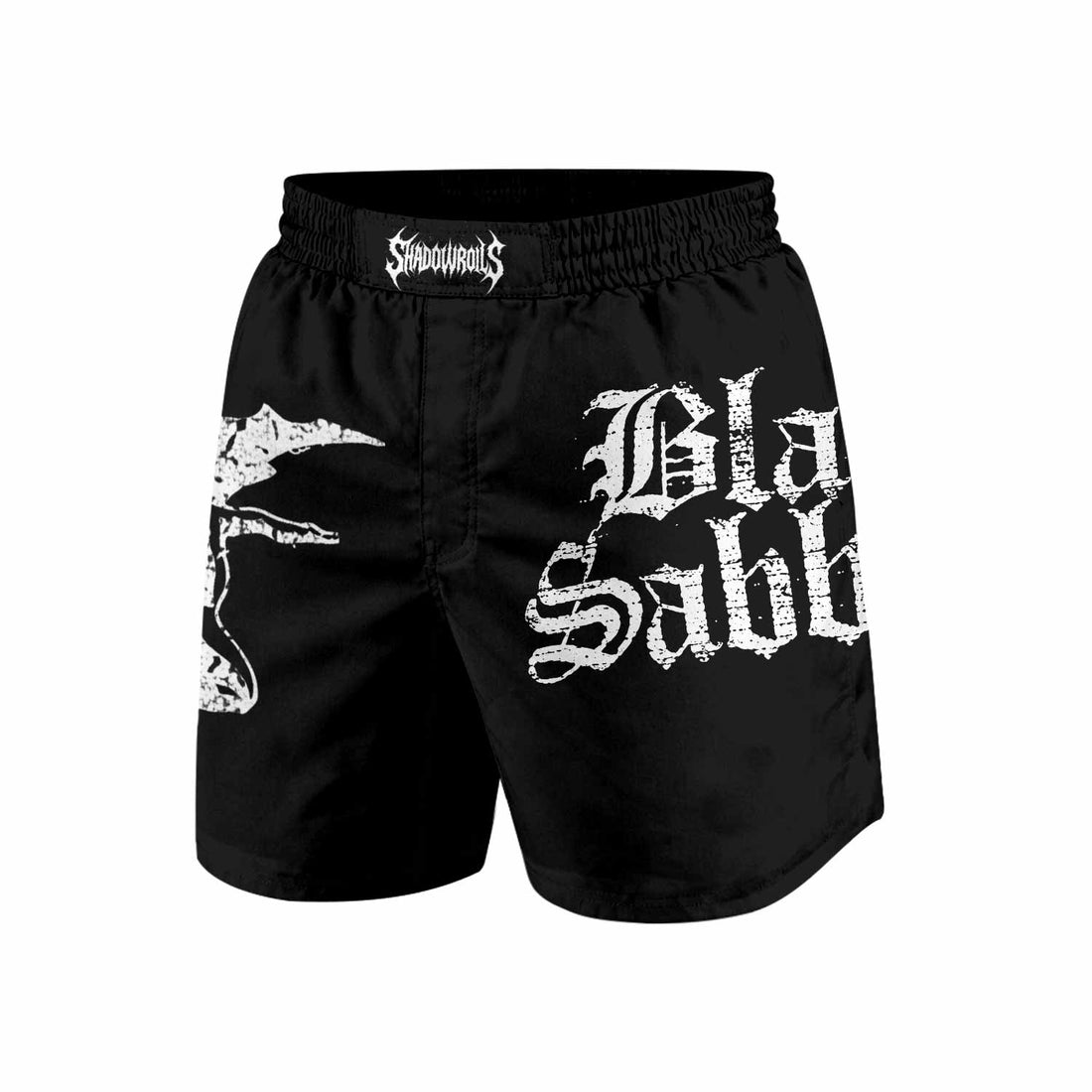 Black Sabbath Sabbath Bloody Sabbath Grappling Shorts - front and back view
