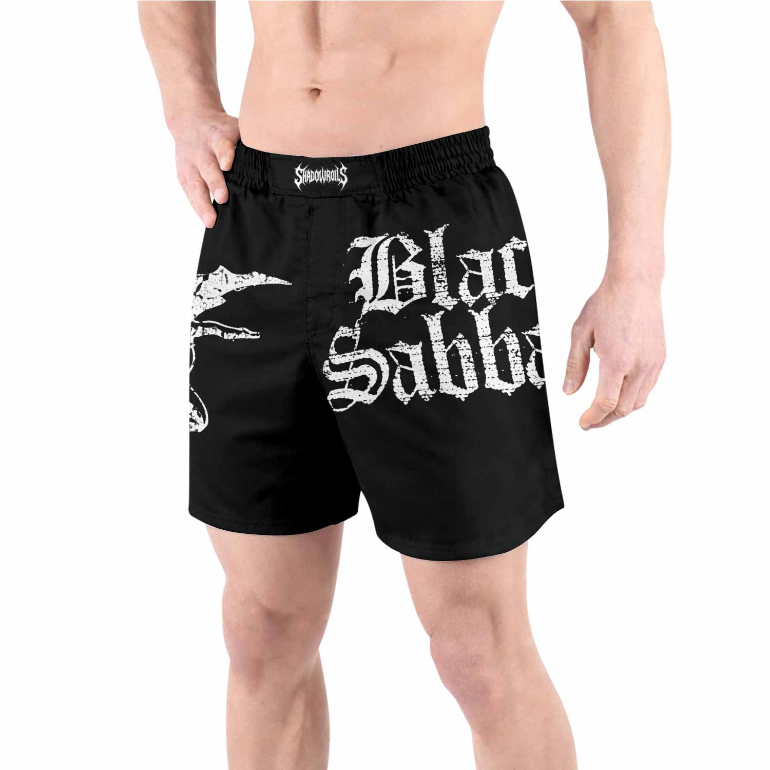 Black Sabbath Sabbath Bloody Sabbath Grappling Shorts - front view lifestyle