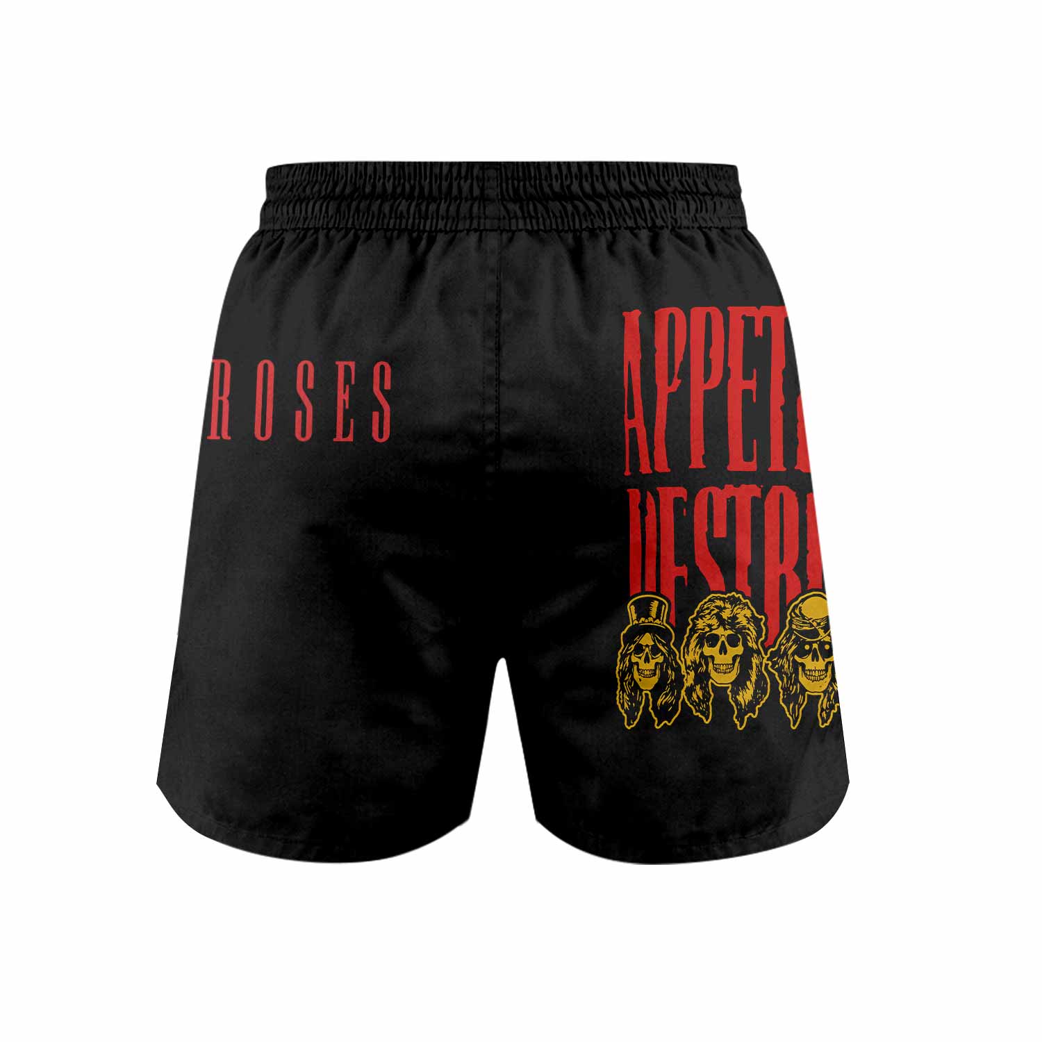 Guns N' Roses Appetite for Destruction Grappling Shorts - back view mockup