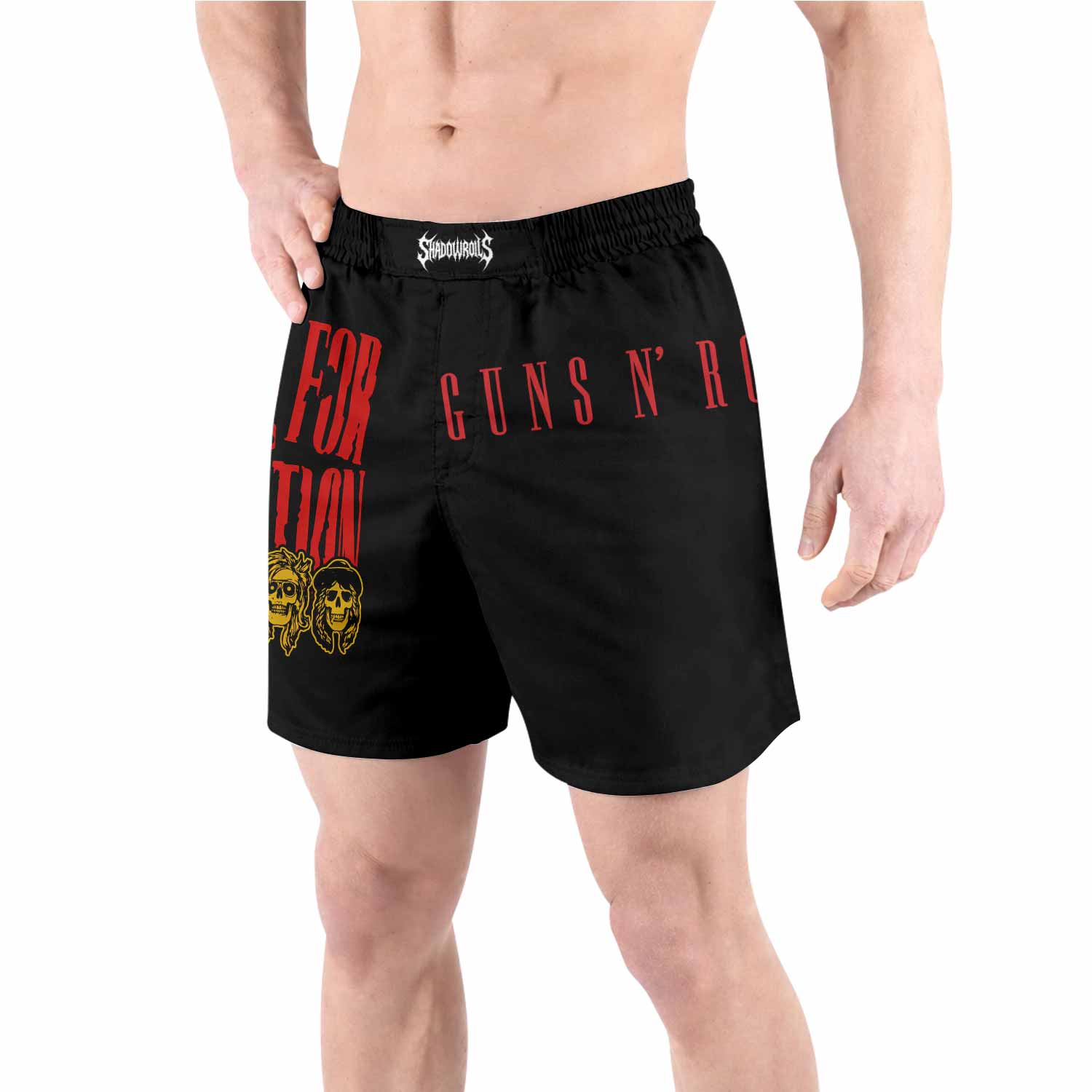 Guns N' Roses Appetite for Destruction Grappling Shorts - front view lifestyle