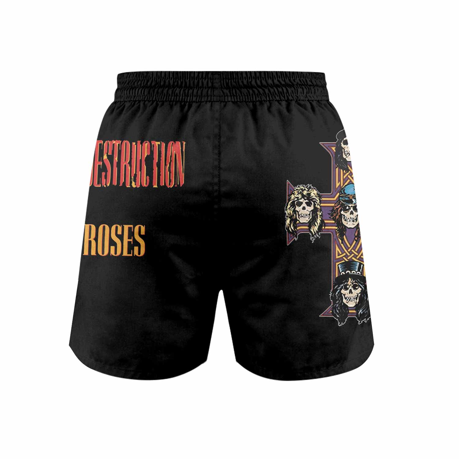 Appetite for Destruction Guns N' Roses Grappling Shorts - back view mockup